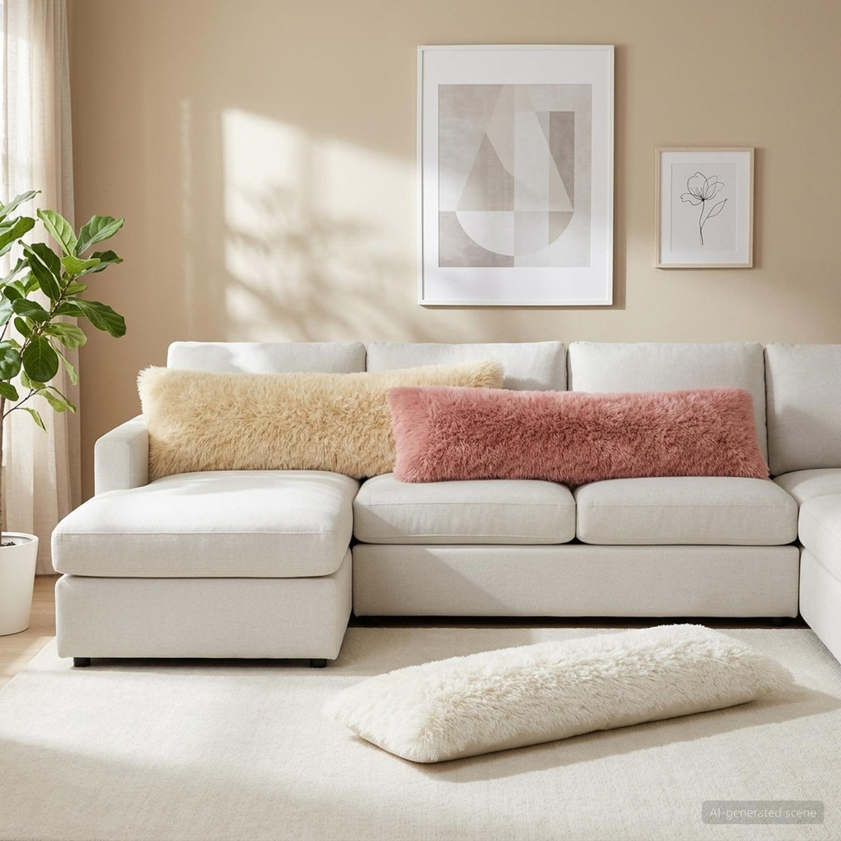 Kussensloop 2 pcs HEERLEN Roze 40 x 145 cm PV Fleece is nu te koop bij PeponiXL, paradijselijk wonen!