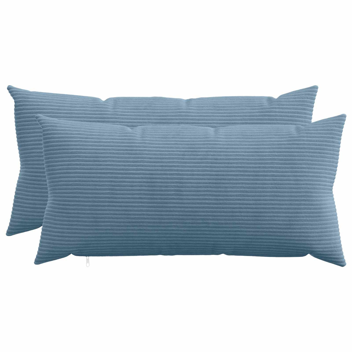 vidaXL Kussensloop 2 pcs HEERLEN Blauw 40 x 70 cm corduroy