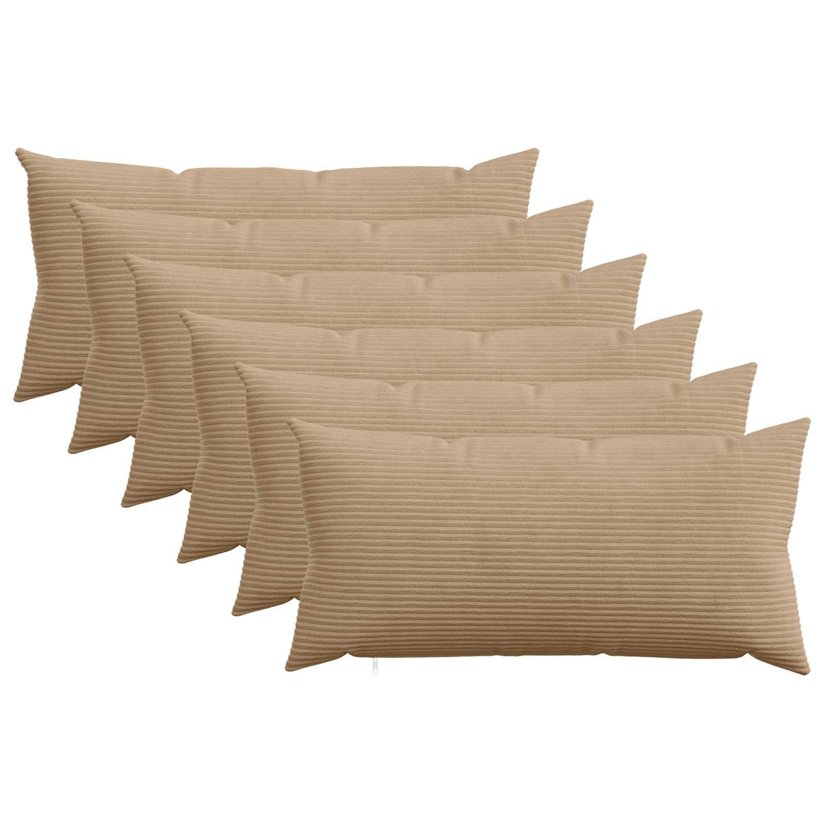 Kussensloop 6 pcs HEERLEN Bruin 40 x 70 cm corduroy is nu te koop bij PeponiXL, paradijselijk wonen!