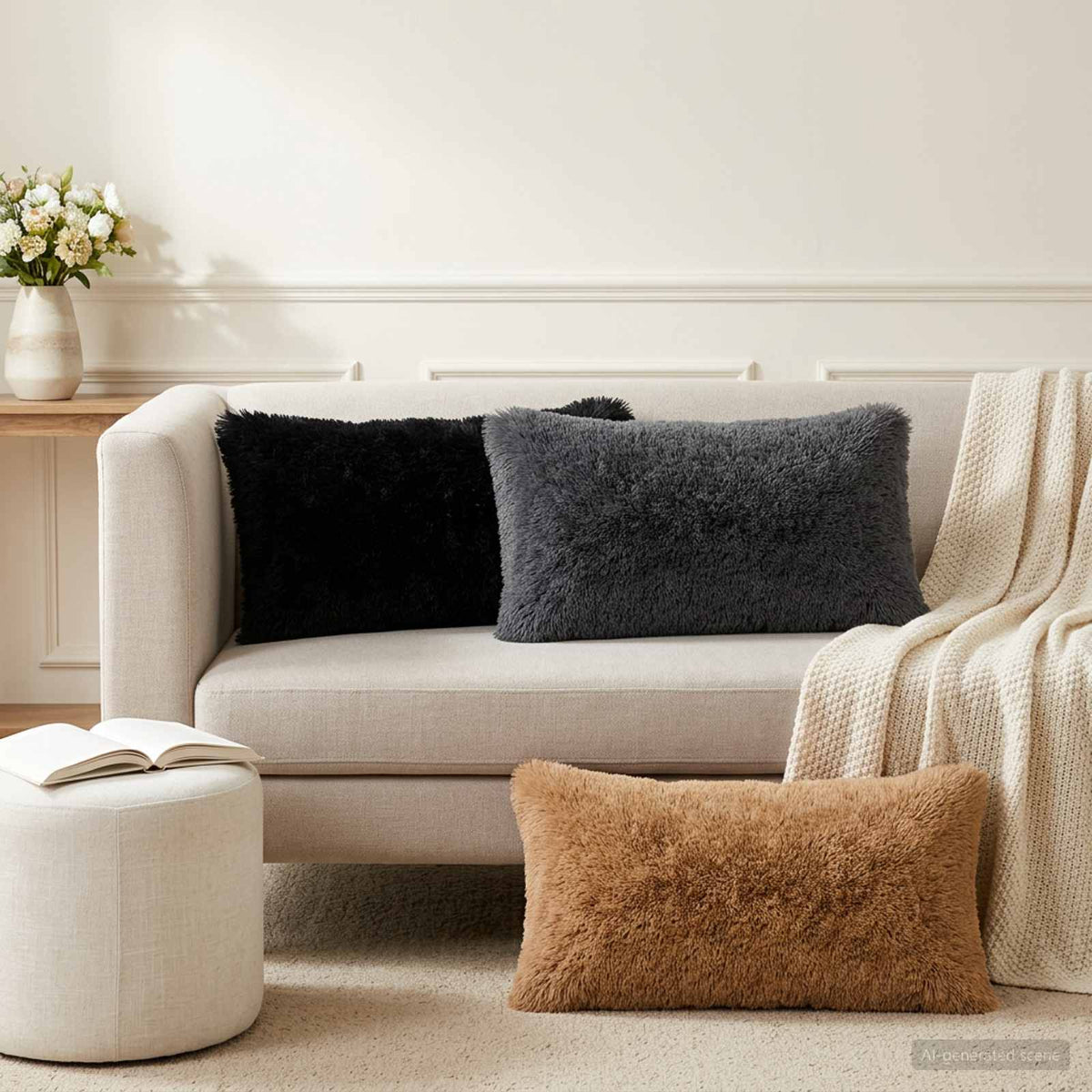 Kussensloop 6 pcs HEERLEN Antracietkleurig 40 x 80 cm PV Fleece is nu te koop bij PeponiXL, paradijselijk wonen!