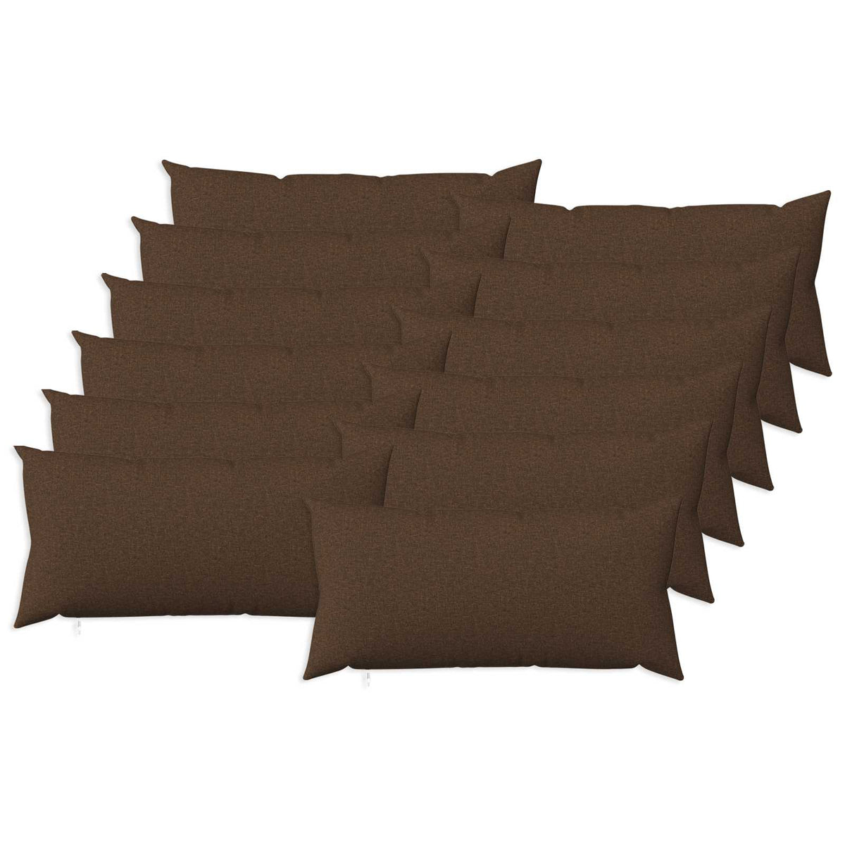 vidaXL Kussensloop 12 st HEERLEN Bruin 40 x 80 cm Stof