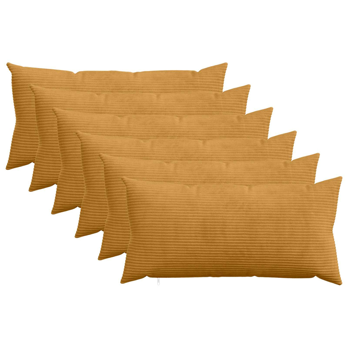 Kussensloop 6 pcs HEERLEN Geel 40 x 80 cm corduroy is nu te koop bij PeponiXL, paradijselijk wonen!