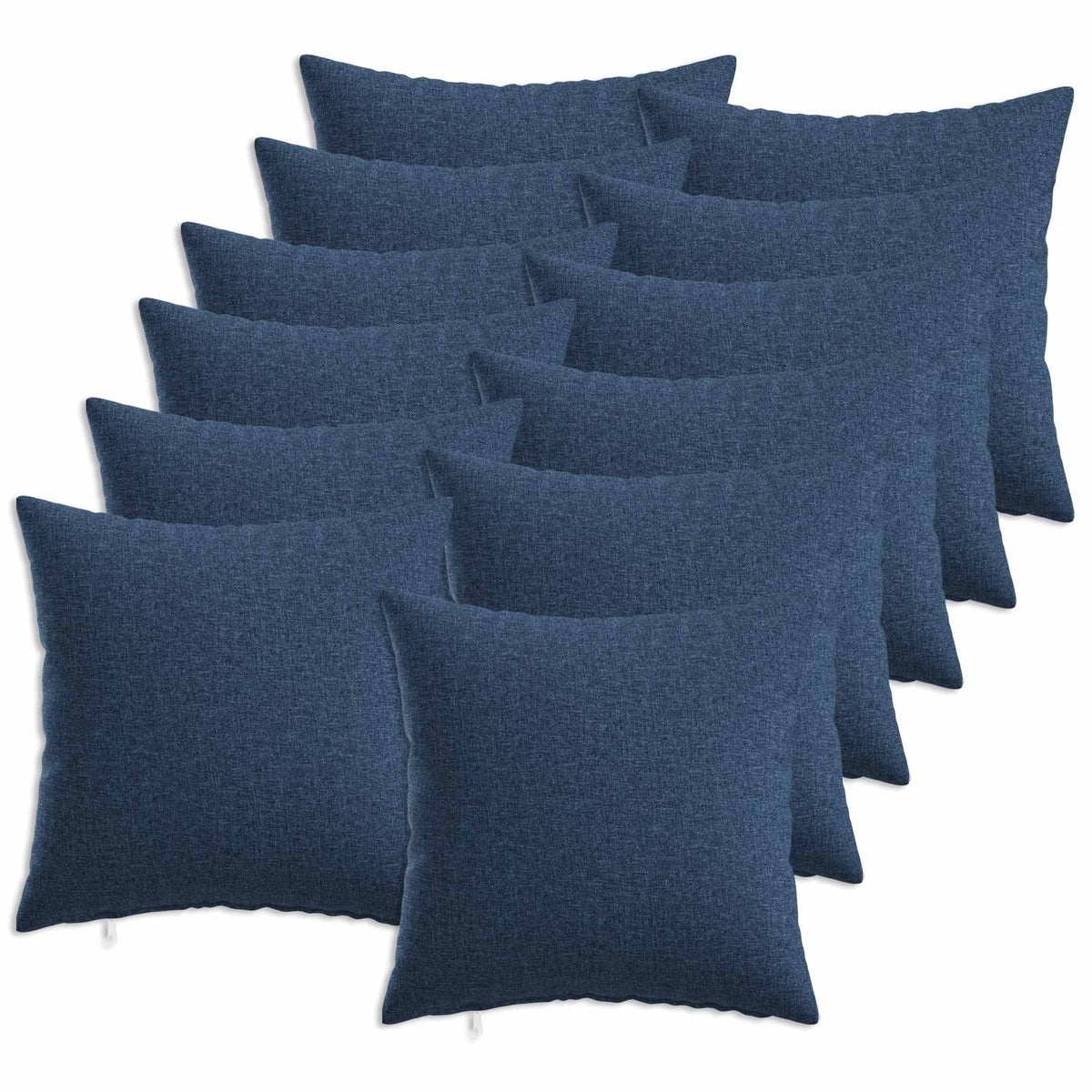 vidaXL Kussensloop 12 st HEERLEN Blauw 45 x 45 cm Stof