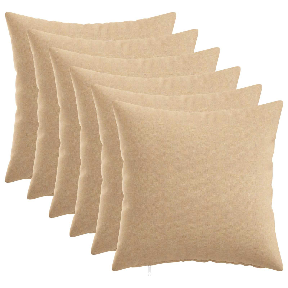vidaXL Kussensloop 6 st HEERLEN Crèmekleurig 50 x 50 cm Stof
