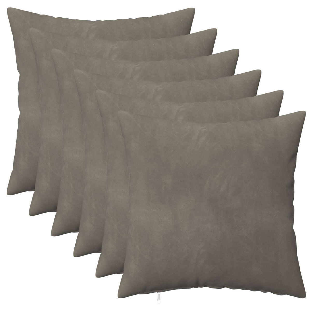 Kussensloop 6 pcs HEERLEN Lichtgrijs 50 x 50 cm Fluweel is nu te koop bij PeponiXL, paradijselijk wonen!