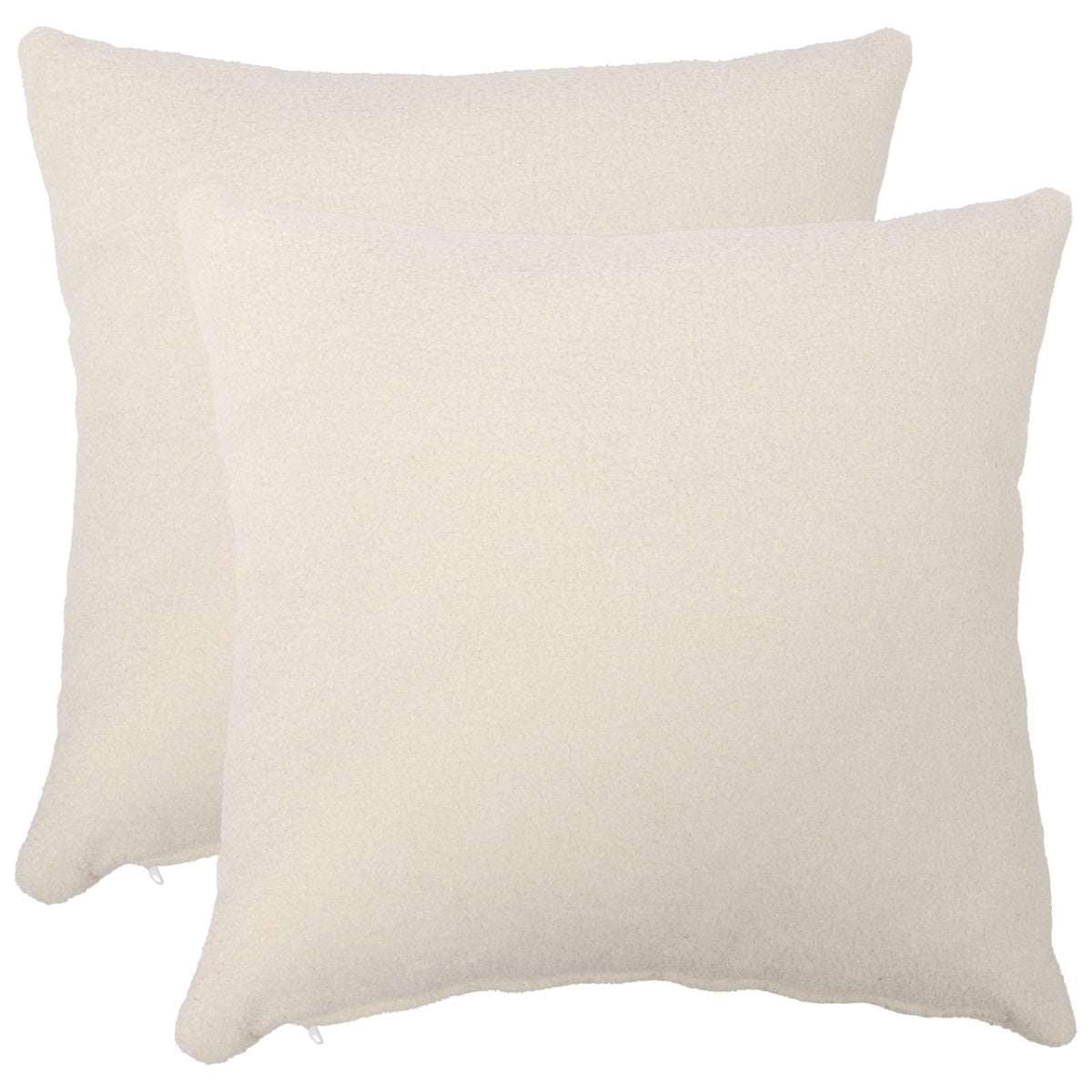 vidaXL Kussensloop 2 pcs HEERLEN Crèmekleurig 50 x 50 cm Bouclé