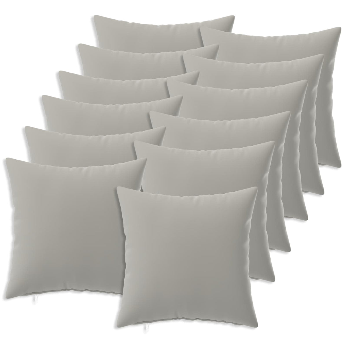 Kussensloop 12 pcs HEERLEN Grijs 50 x 50 cm Polyester is nu te koop bij PeponiXL, paradijselijk wonen!