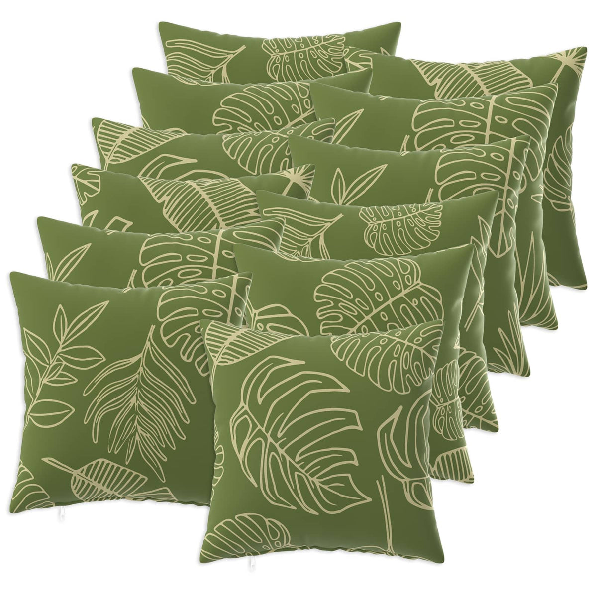 Kussensloop 12 pcs HEERLEN Bladontwerp 50 x 50 cm Polyester is nu te koop bij PeponiXL, paradijselijk wonen!