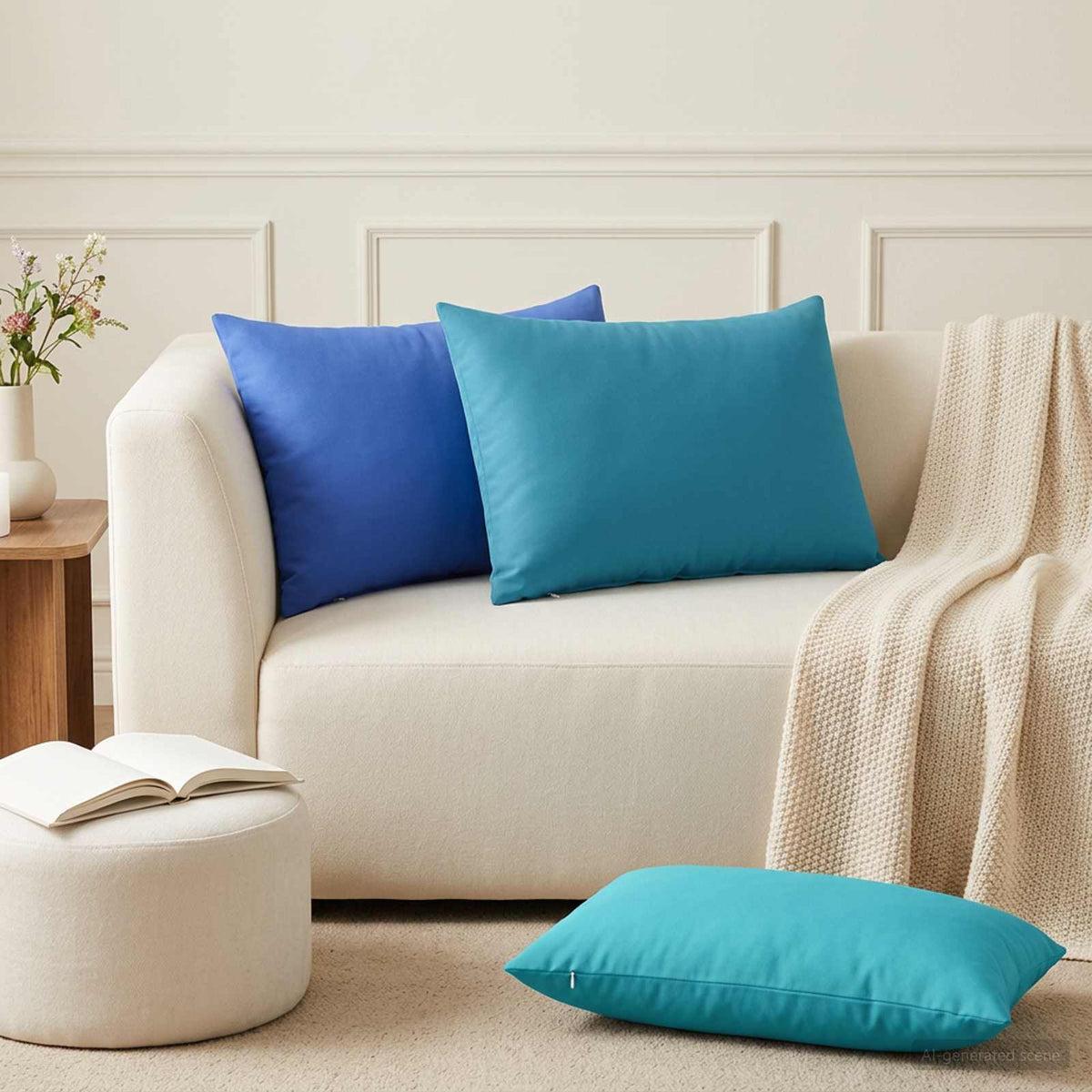 Kussen met kussen HEERLEN 2 st Koninklijk Blauw Polyester is nu te koop bij PeponiXL, paradijselijk wonen!