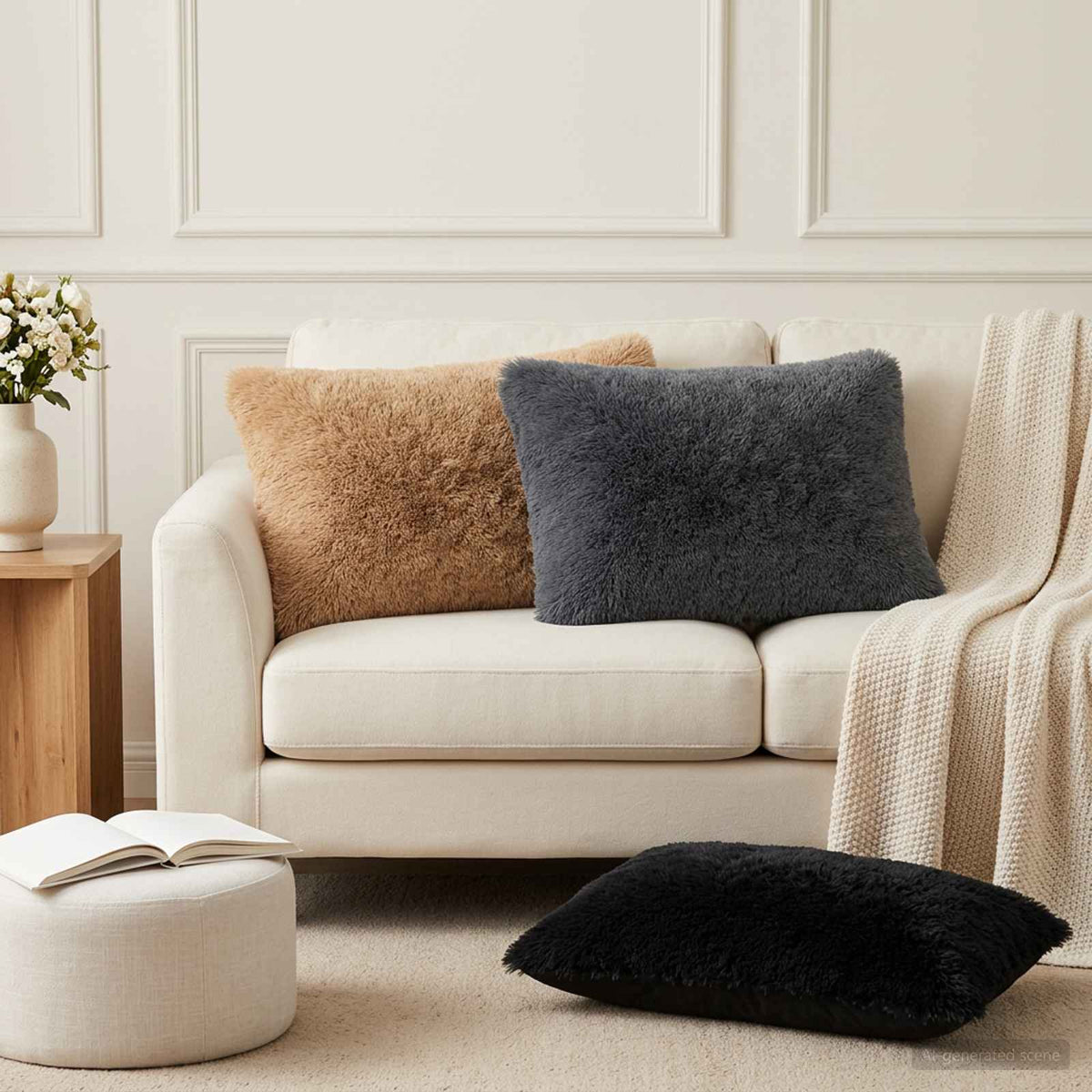 Kussensloop 2 pcs HEERLEN Antracietkleurig 50 x 80 cm PV Fleece is nu te koop bij PeponiXL, paradijselijk wonen!