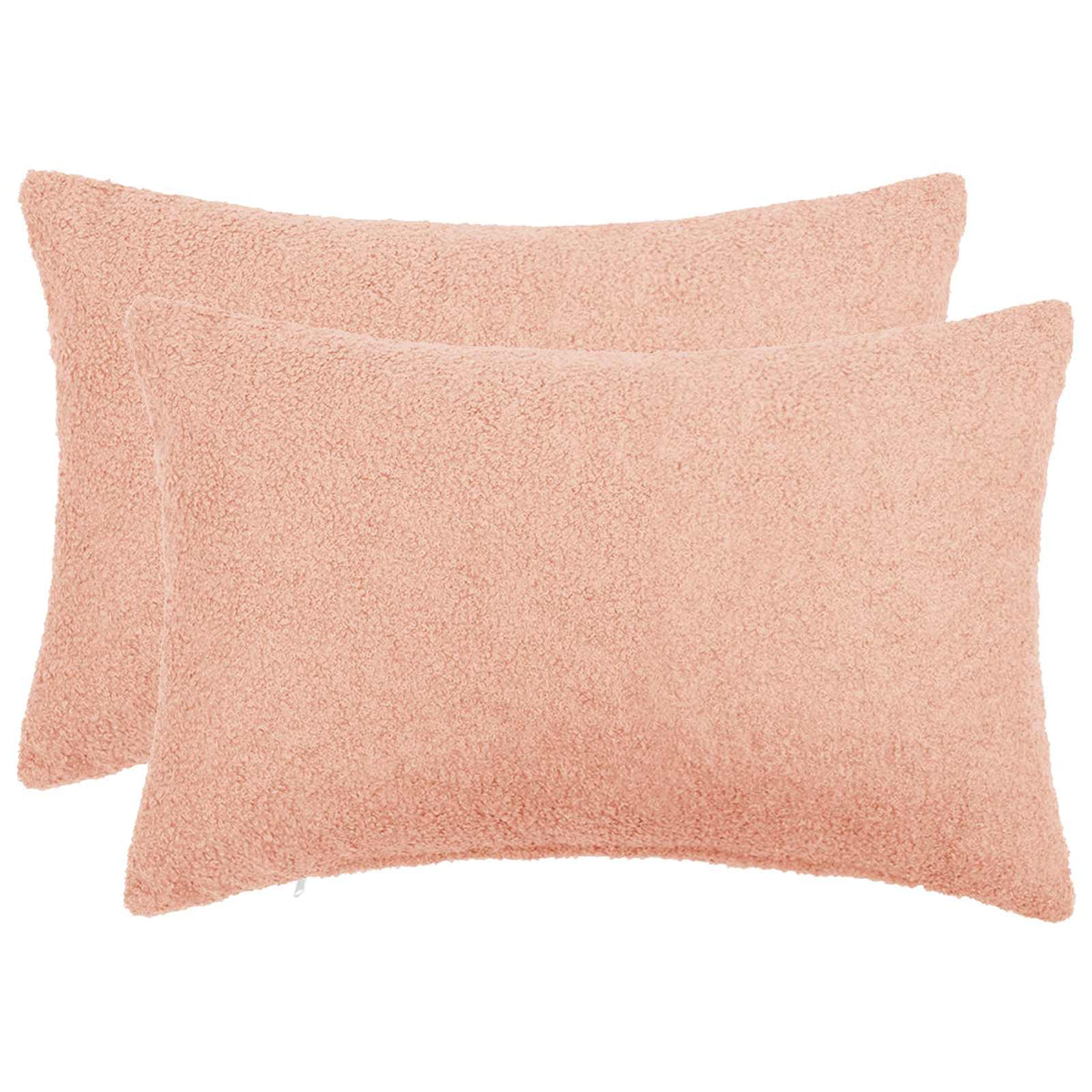 vidaXL Kussensloop 2 pcs HEERLEN Roze 50 x 75 cm Bouclé