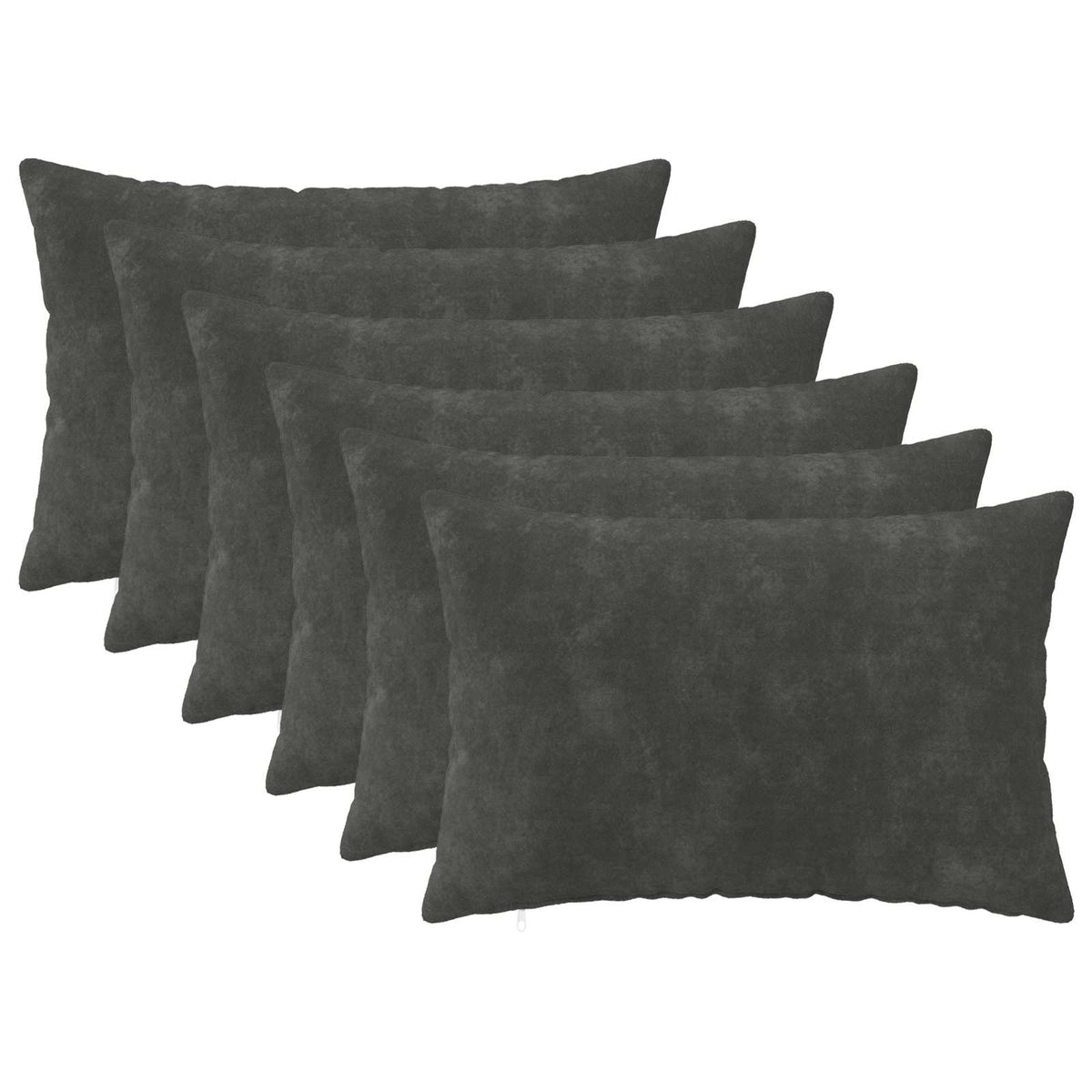 Kussensloop 6 pcs HEERLEN Antraciet 50 x 80 cm is nu te koop bij PeponiXL, paradijselijk wonen!