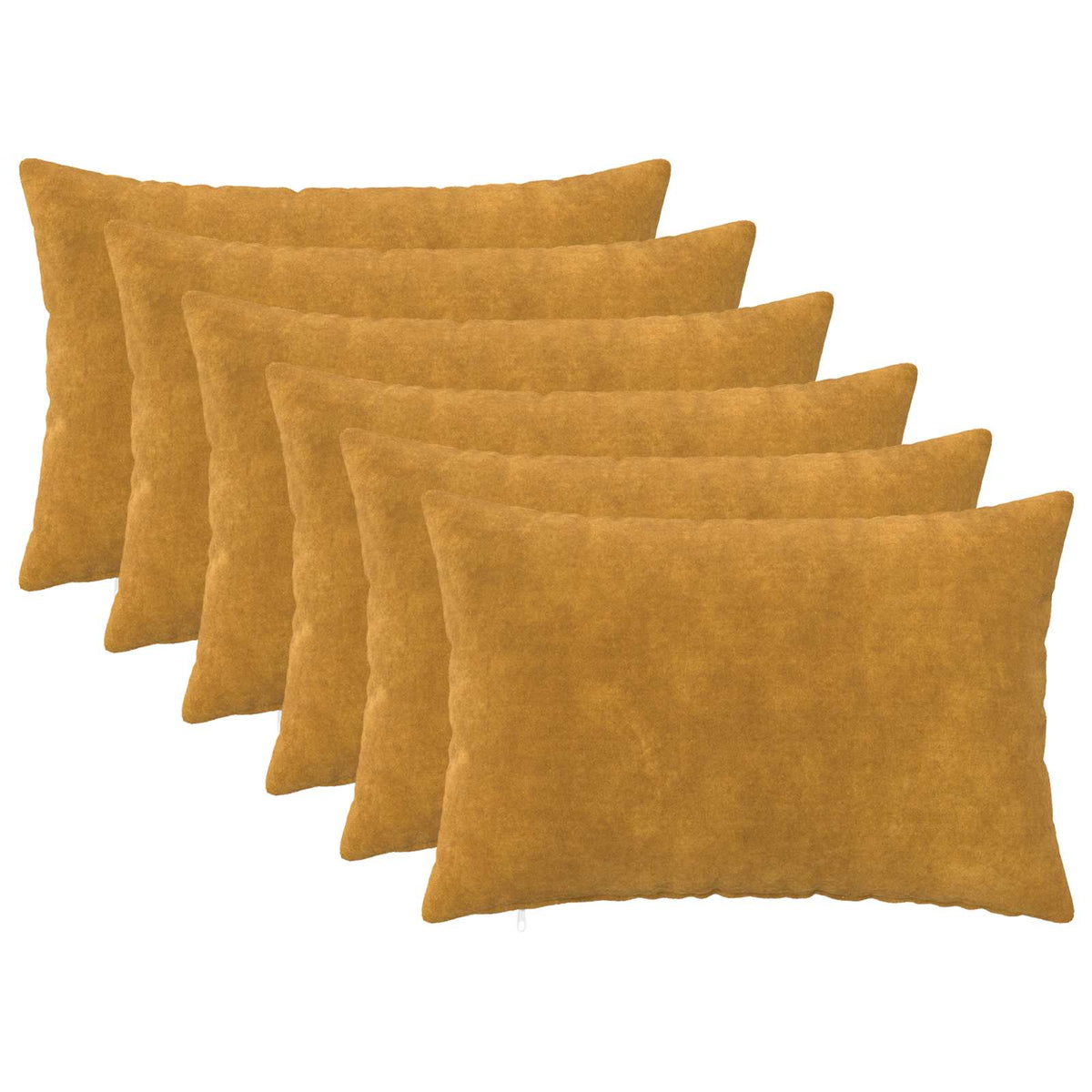 Kussensloop 6 pcs HEERLEN Geel 50 x 80 cm Microfiber Fleece is nu te koop bij PeponiXL, paradijselijk wonen!
