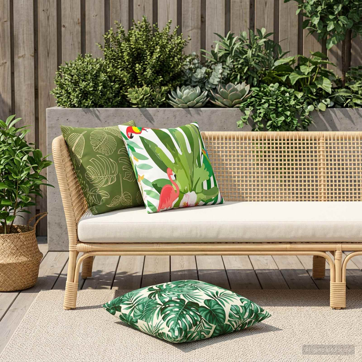 Plaid kussen 2 st HEERLEN Bladpatroon 60 x 60 cm Polyester is nu te koop bij PeponiXL, paradijselijk wonen!