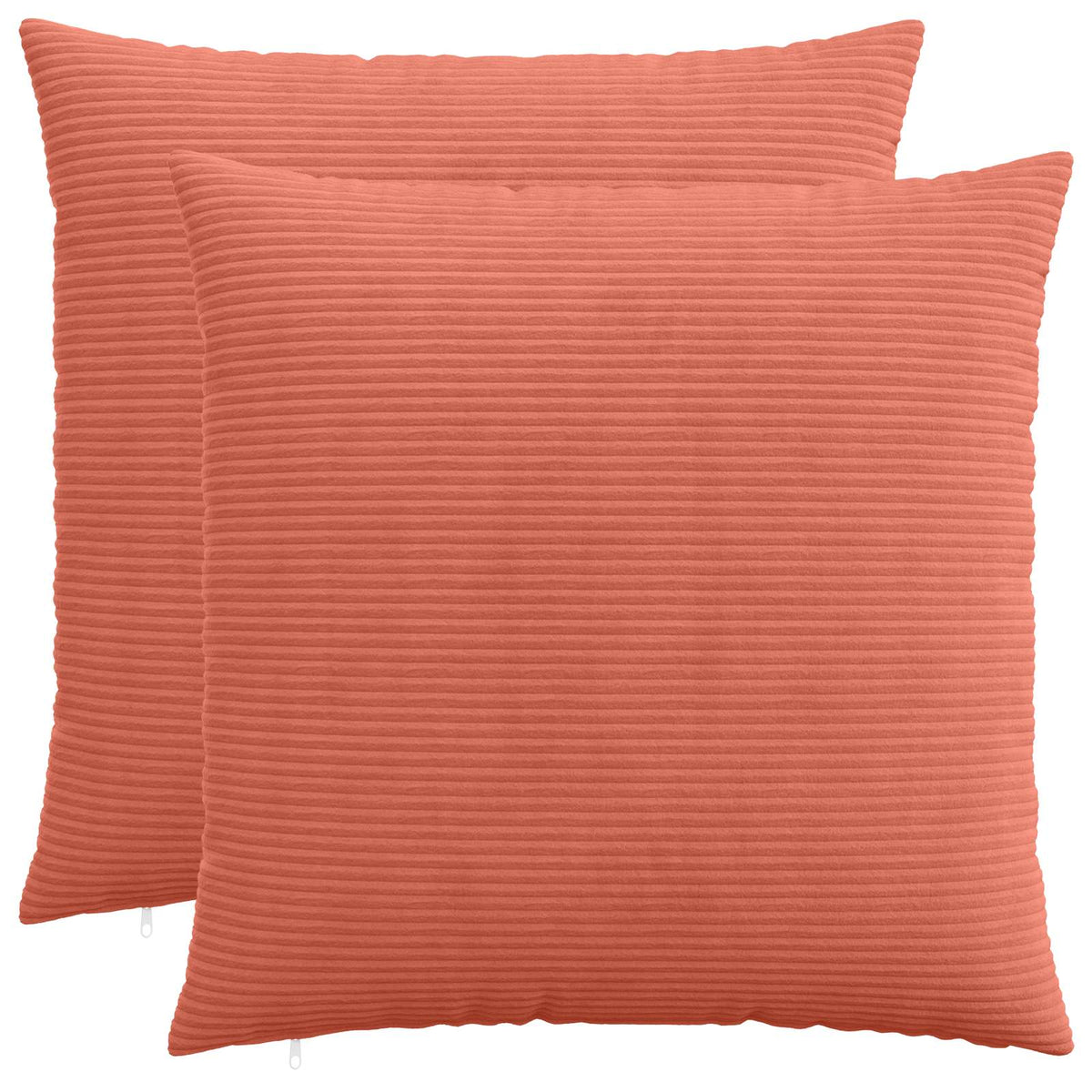 vidaXL Kussensloop 2 pcs HEERLEN Rood-oranje 60 x 60 cm corduroy