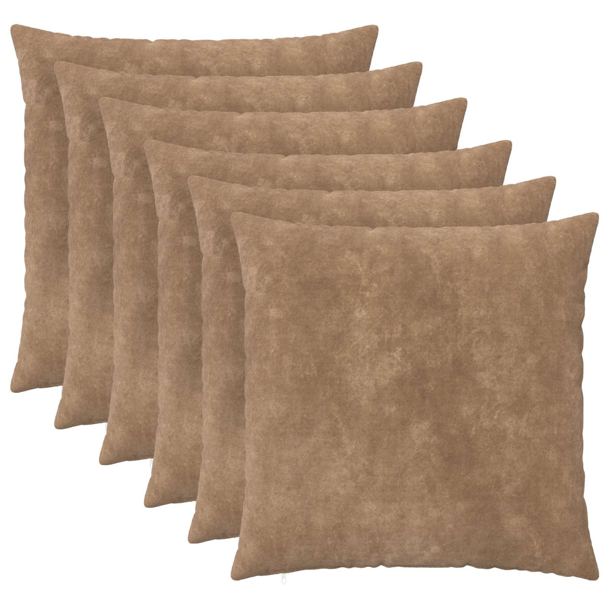 Kussensloop 6 pcs HEERLEN Taupe 60 x 60 cm Microfiber Fleece is nu te koop bij PeponiXL, paradijselijk wonen!