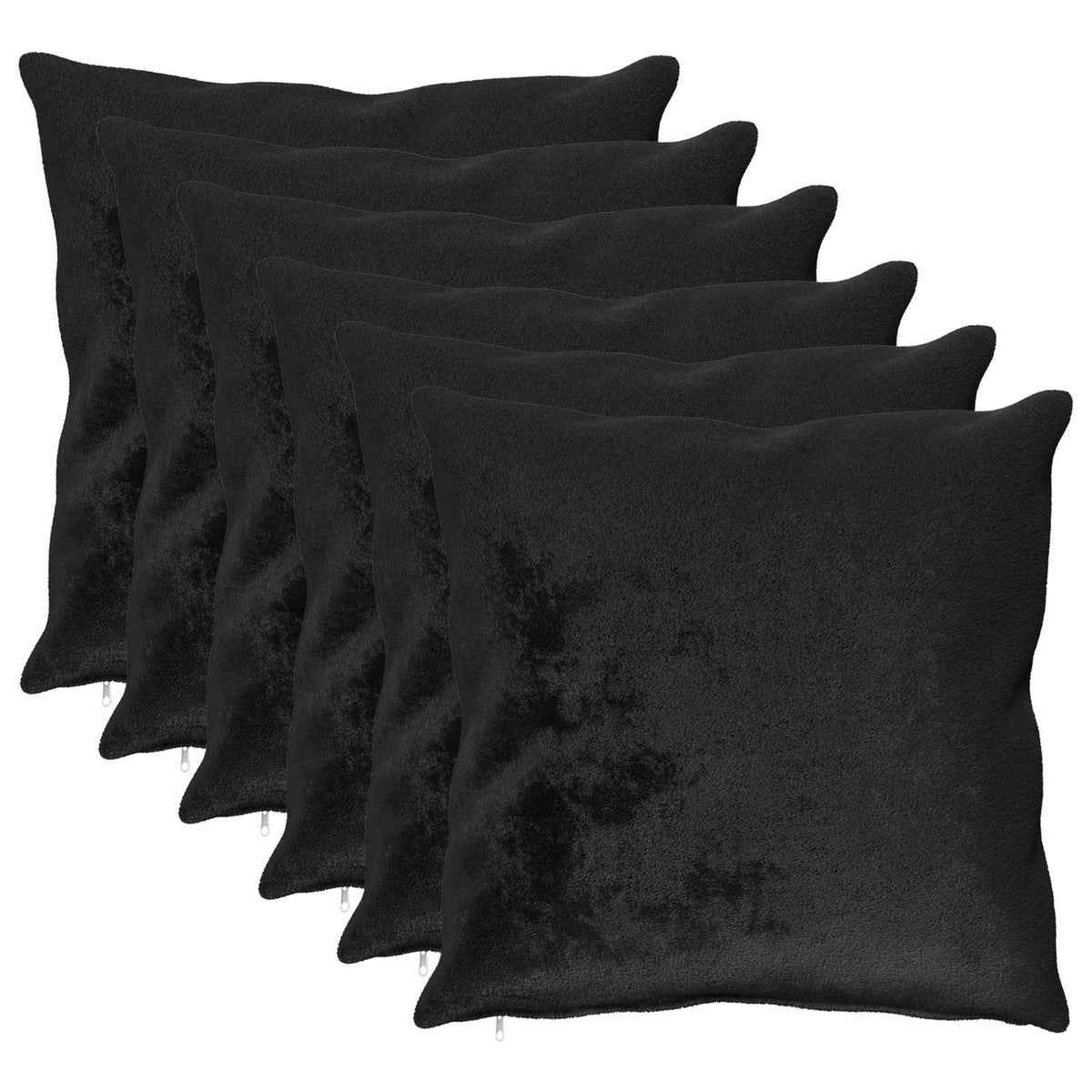 Kussensloop 6 pcs HEERLEN Zwart 60 x 60 cm Flanel is nu te koop bij PeponiXL, paradijselijk wonen!
