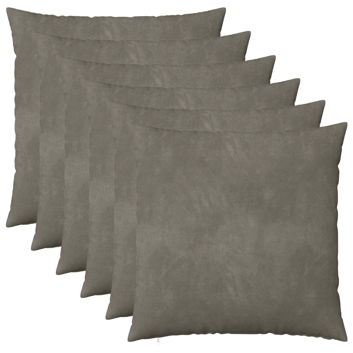 Kussensloop 6 pcs HEERLEN Lichtgrijs 80 x 80 cm Fluweel is nu te koop bij PeponiXL, paradijselijk wonen!
