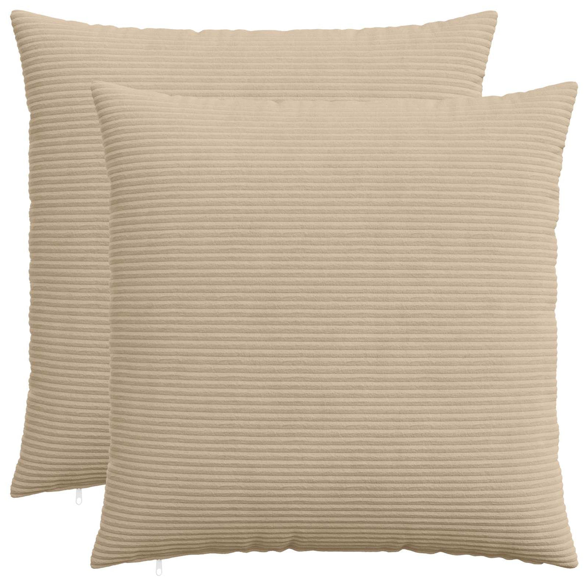 Kussensloop 2 pcs HEERLEN Taupe 80 x 80 cm corduroy is nu te koop bij PeponiXL, paradijselijk wonen!