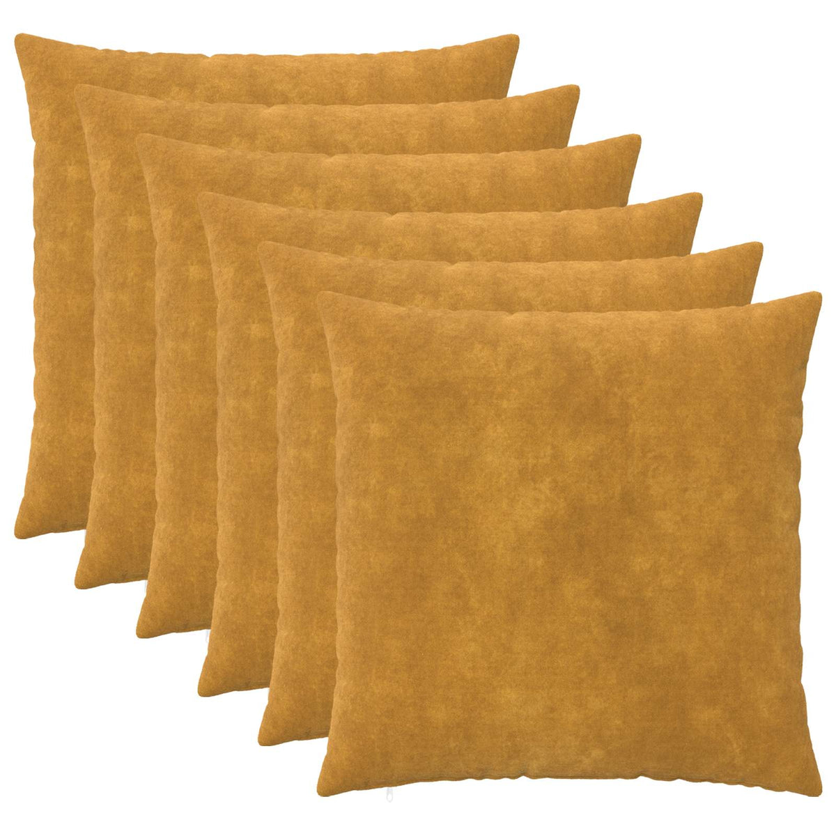 Kussensloop 6 pcs HEERLEN Geel 80 x 80 cm Microfiber Fleece is nu te koop bij PeponiXL, paradijselijk wonen!