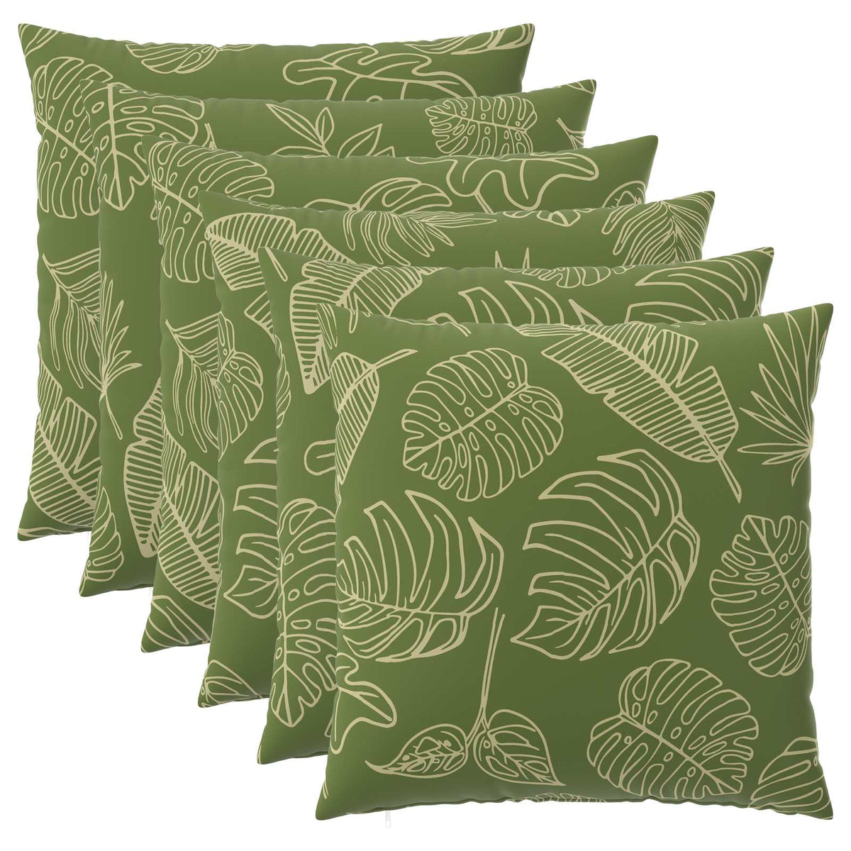 Kussensloop 6 pcs HEERLEN Bladontwerp 80 x 80 cm Polyester is nu te koop bij PeponiXL, paradijselijk wonen!