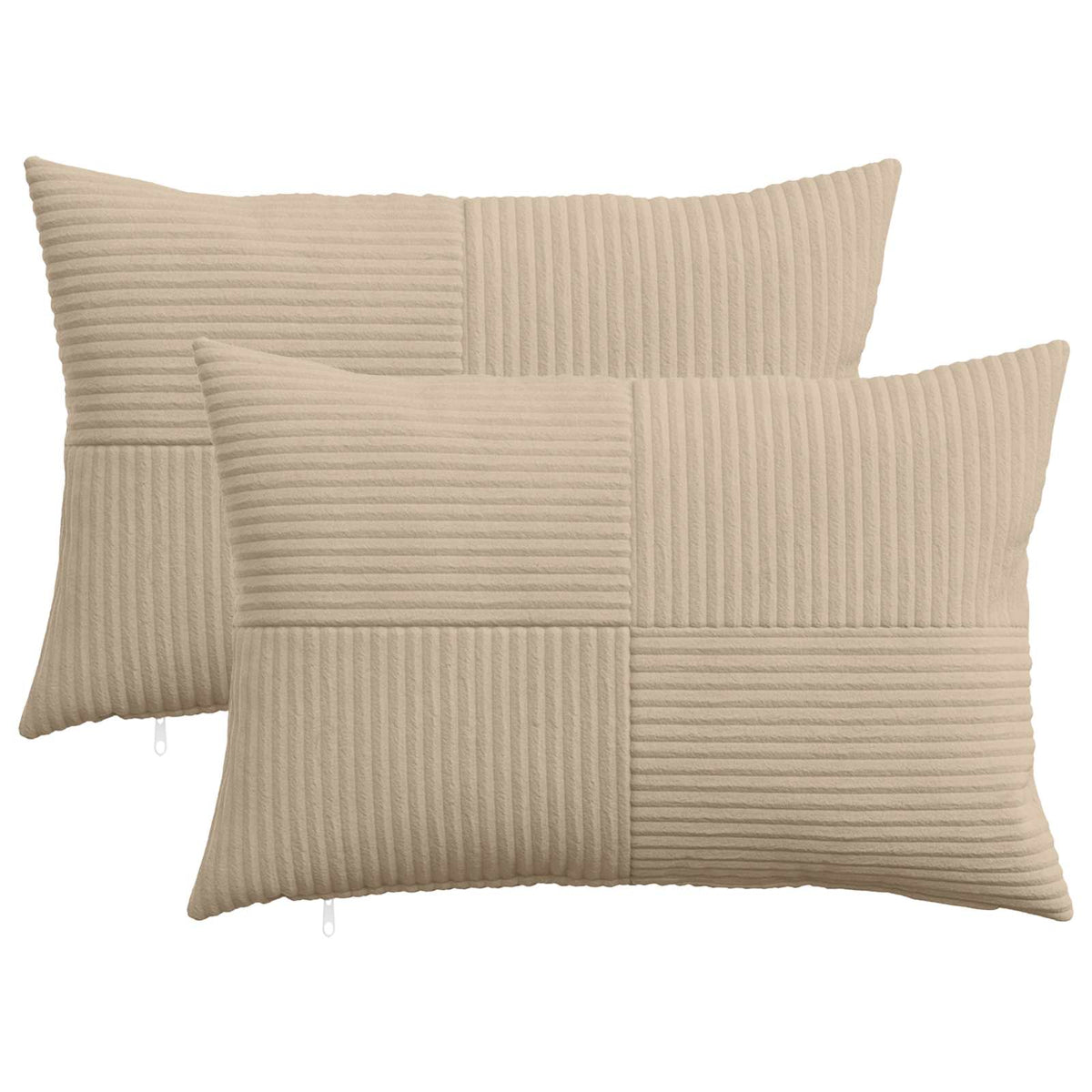 Kussensloop 2 pcs ALMELO Taupe 30 x 50 cm corduroy is nu te koop bij PeponiXL, paradijselijk wonen!