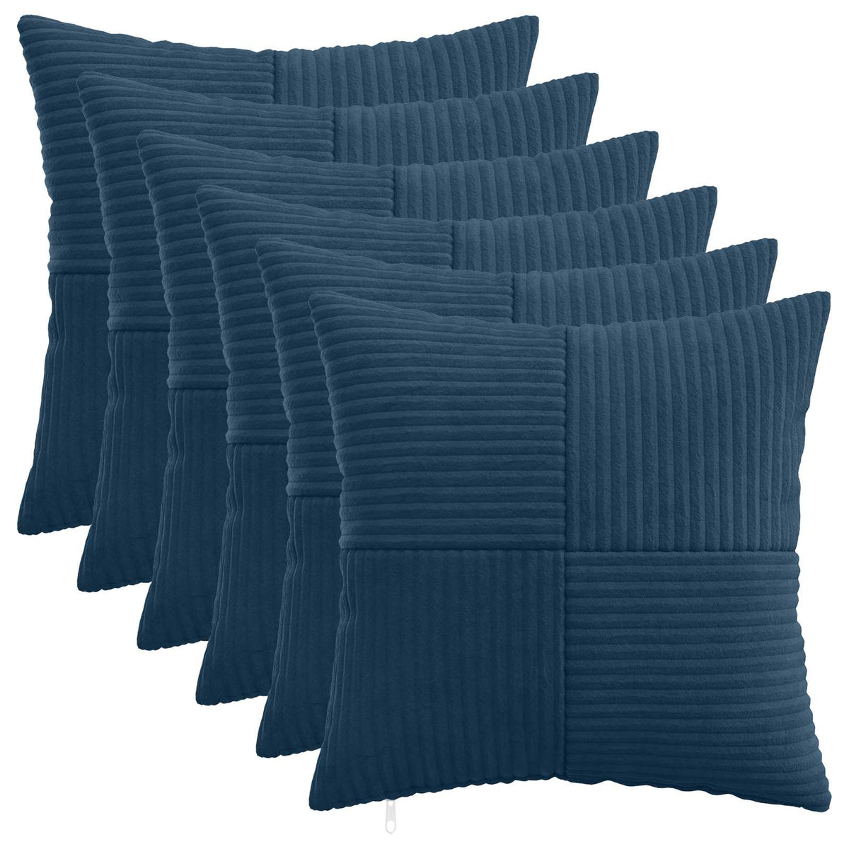 Kussensloop 6 pcs ALMELO Marineblauw 35 x 35 cm corduroy is nu te koop bij PeponiXL, paradijselijk wonen!