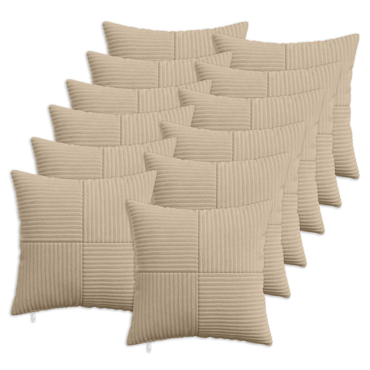 Kussensloop 12 pcs ALMELO Taupe 40 x 40 cm corduroy is nu te koop bij PeponiXL, paradijselijk wonen!