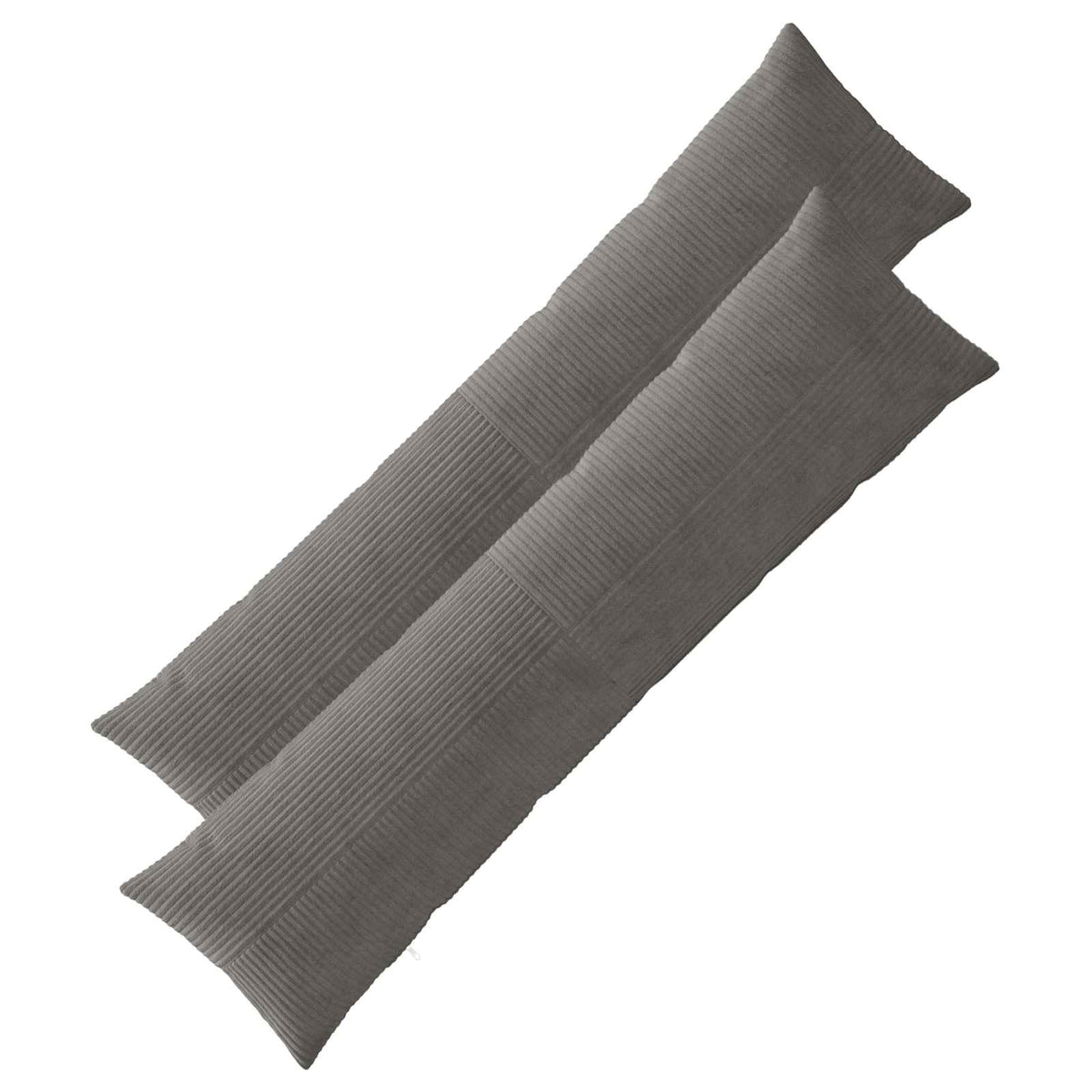 vidaXL Kussensloop 2 pcs ALMELO Donkergrijs 40 x 145 cm corduroy