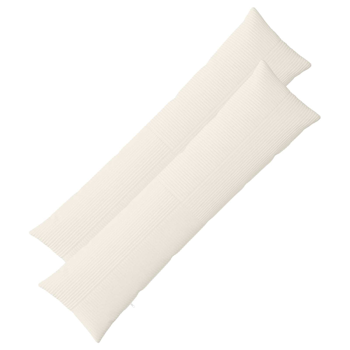 vidaXL Kussensloop 2 pcs ALMELO Crèmekleurig 40 x 145 cm corduroy
