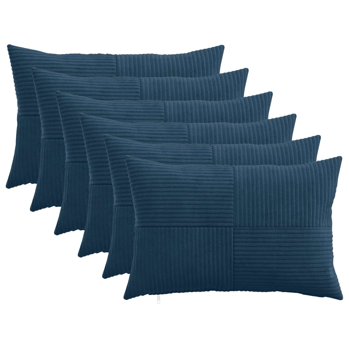 Kussensloop 6 pcs ALMELO Marineblauw 40 x 60 cm corduroy is nu te koop bij PeponiXL, paradijselijk wonen!