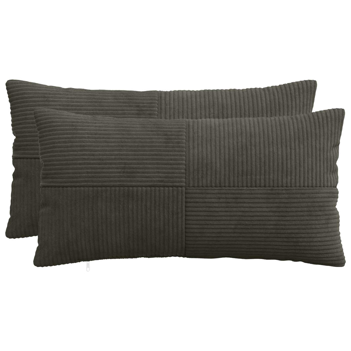 Kussensloop 2 pcs ALMELO Antracietkleurig 40 x 70 cm corduroy is nu te koop bij PeponiXL, paradijselijk wonen!