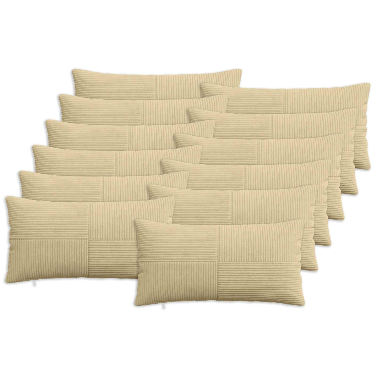 Kussensloop 12 pcs ALMELO Grijs groen 40 x 80 cm corduroy is nu te koop bij PeponiXL, paradijselijk wonen!