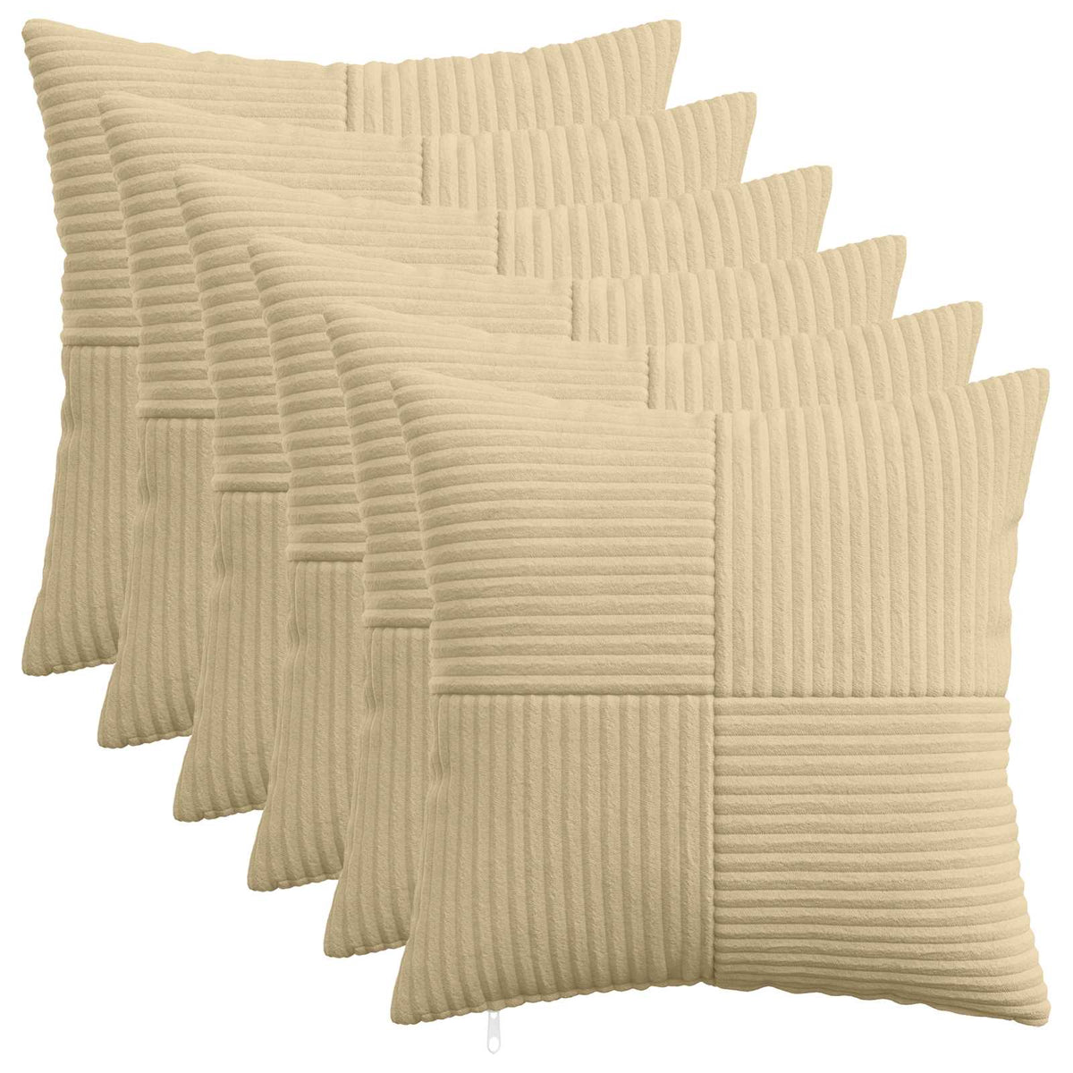 Kussensloop 6 pcs ALMELO Grijs groen 45 x 45 cm corduroy is nu te koop bij PeponiXL, paradijselijk wonen!
