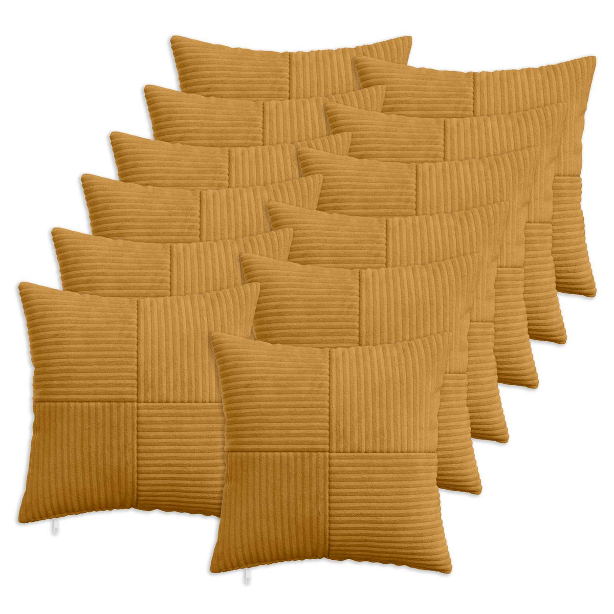 Kussensloop 12 pcs ALMELO Geel 45 x 45 cm corduroy is nu te koop bij PeponiXL, paradijselijk wonen!