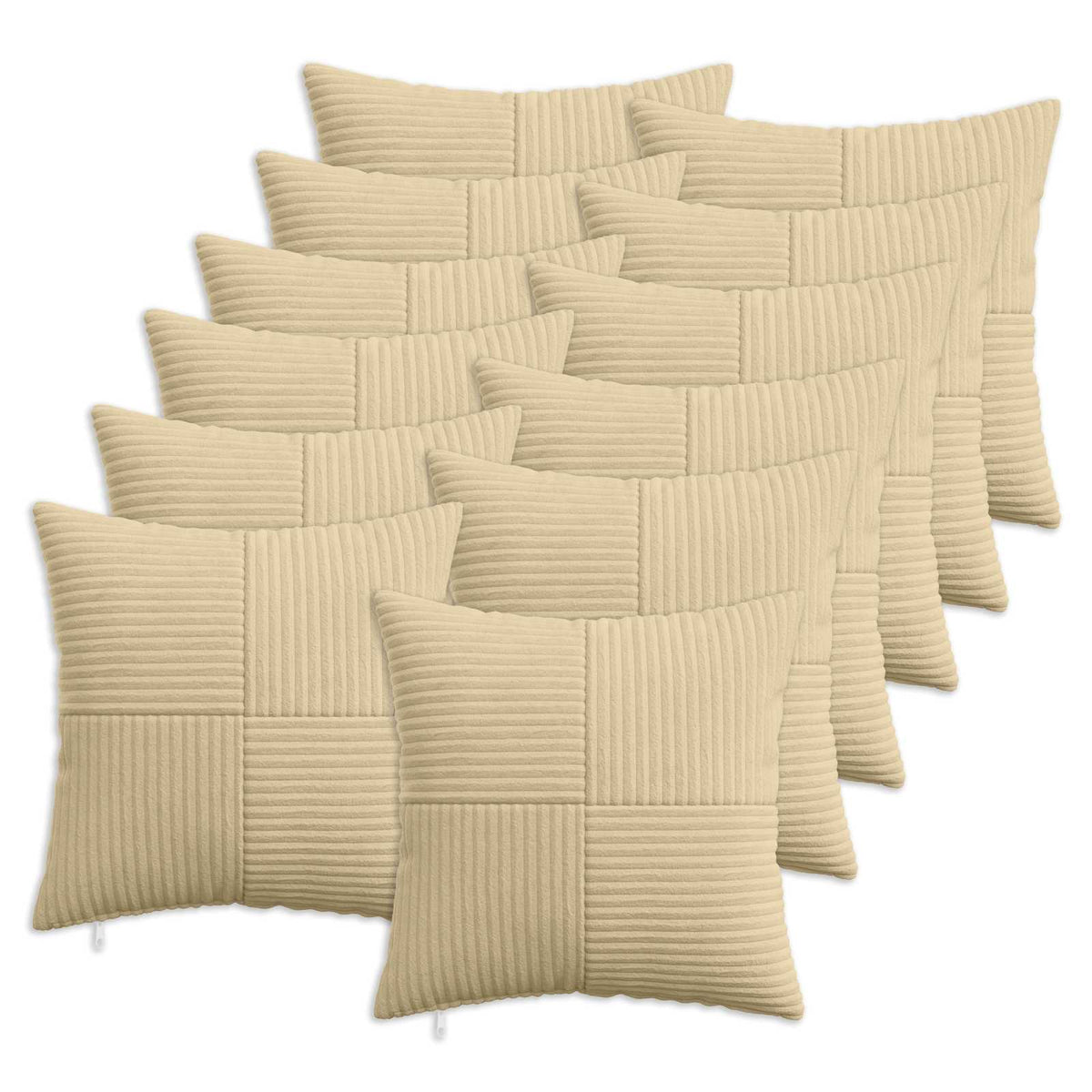Kussensloop 12 pcs ALMELO Grijs groen 50 x 50 cm corduroy is nu te koop bij PeponiXL, paradijselijk wonen!