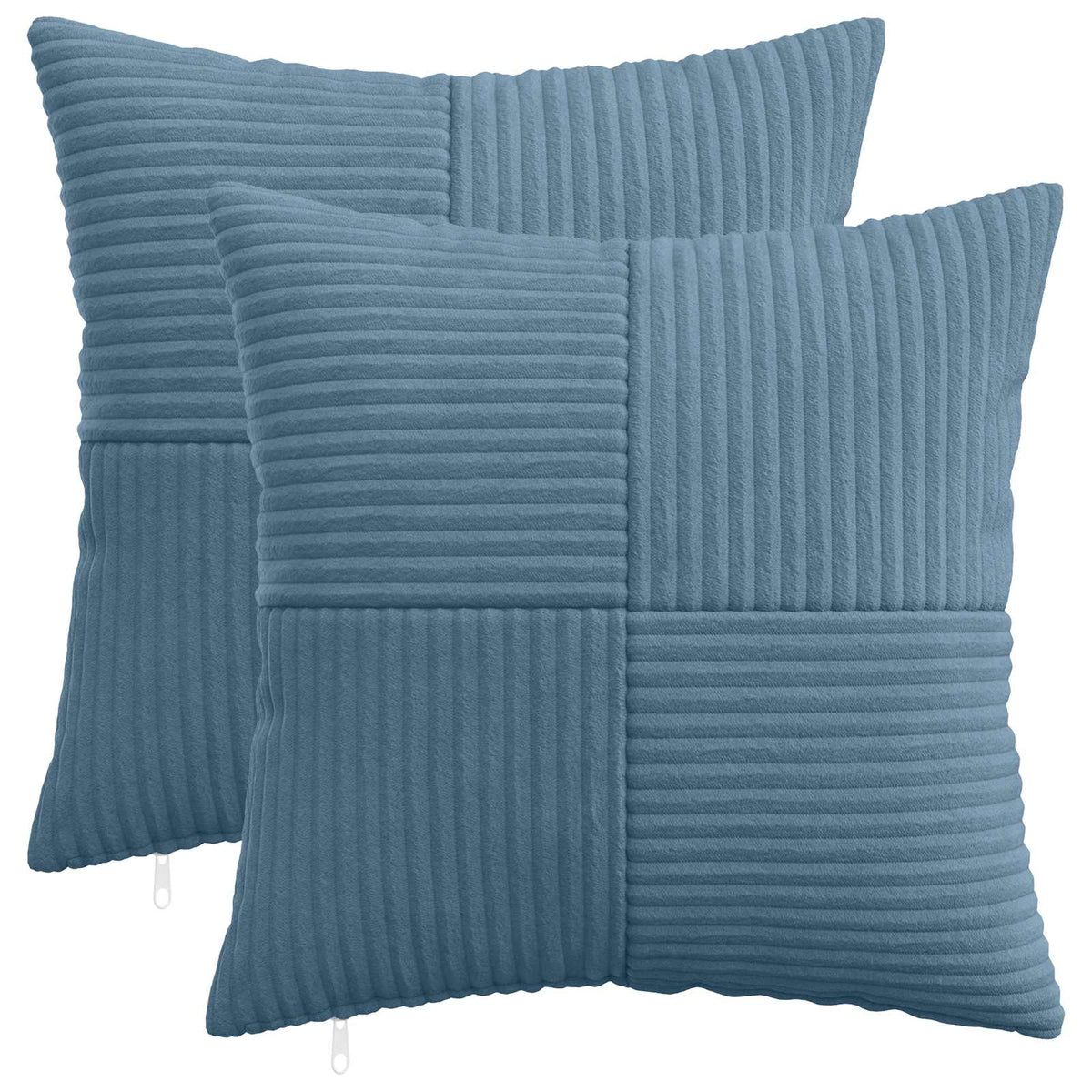 Kussensloop 2 pcs ALMELO Blauw 50 x 50 cm corduroy is nu te koop bij PeponiXL, paradijselijk wonen!