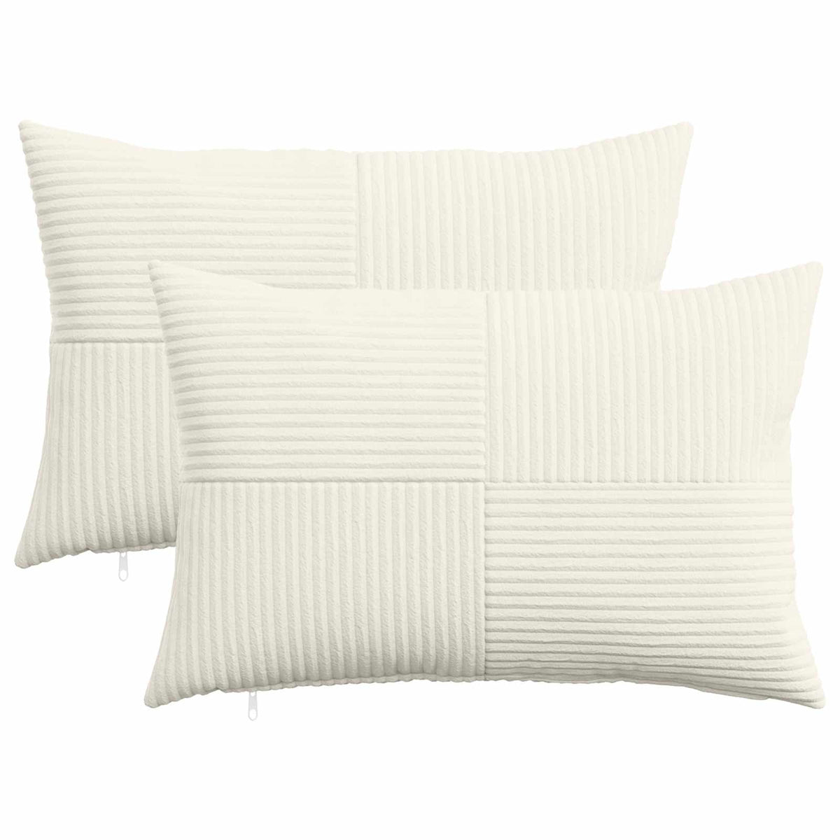 Kussensloop 2 pcs ALMELO Crèmekleurig 50 x 80 cm corduroy is nu te koop bij PeponiXL, paradijselijk wonen!