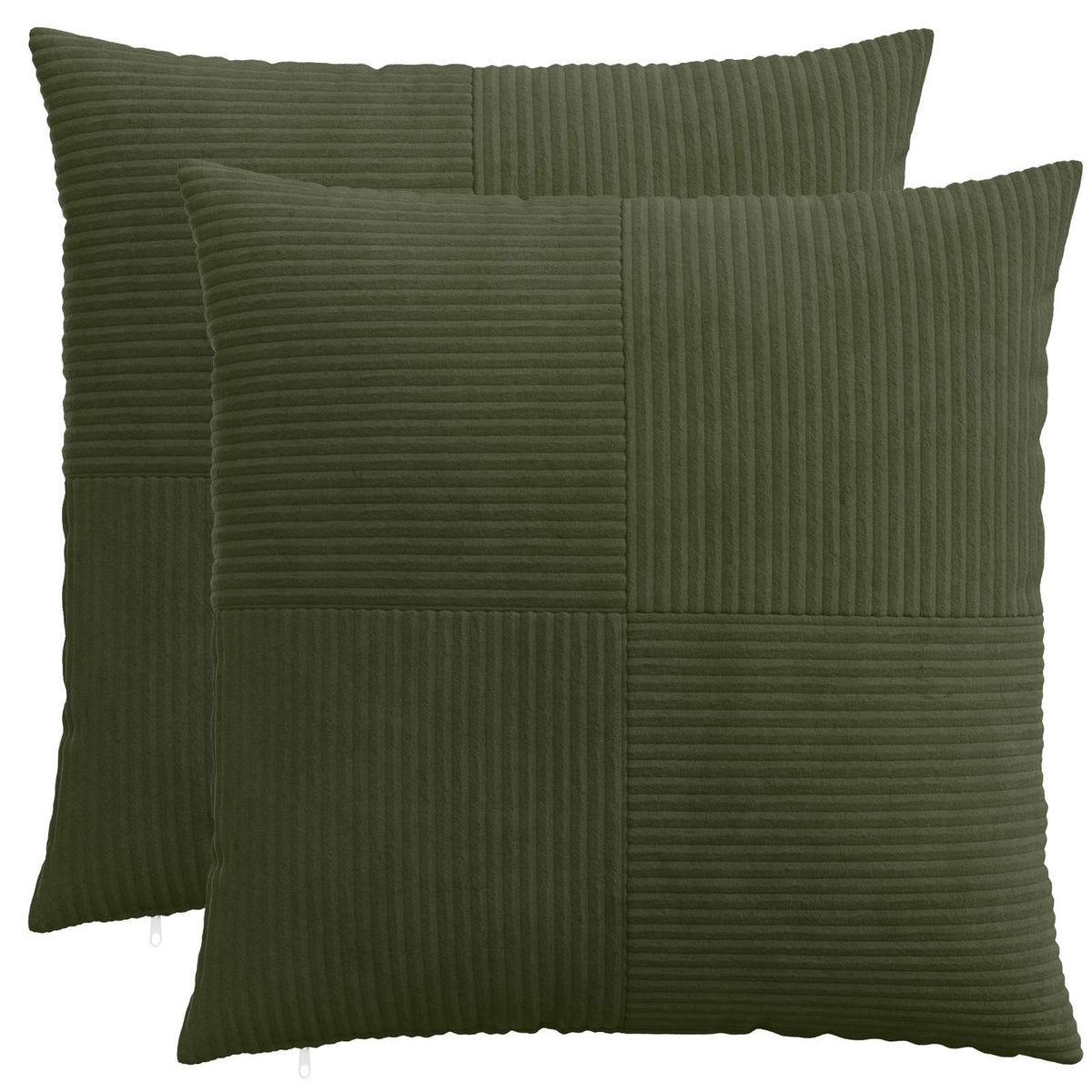 Kussensloop 2 pcs ALMELO Groen 55 x 55 cm corduroy is nu te koop bij PeponiXL, paradijselijk wonen!