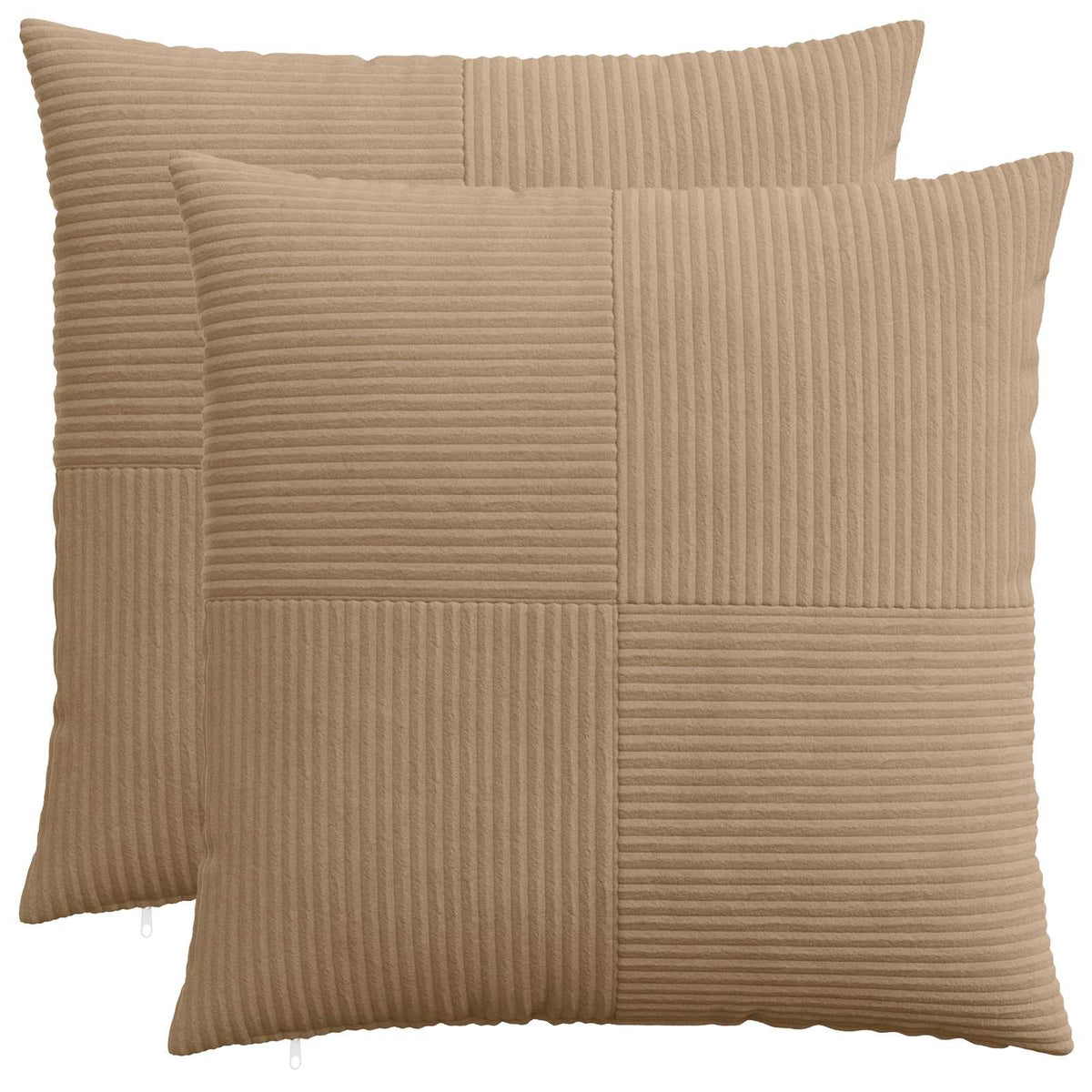 vidaXL Kussensloop 2 pcs ALMELO Bruin 60 x 60 cm corduroy