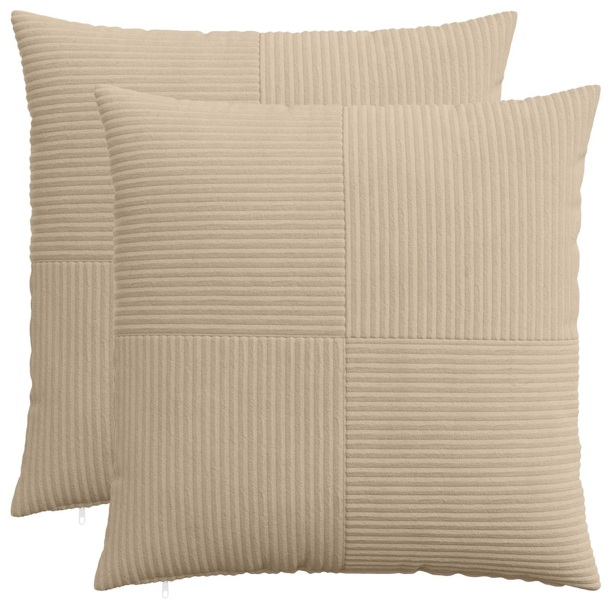 Kussensloop 2 pcs ALMELO Taupe 70 x 70 cm corduroy is nu te koop bij PeponiXL, paradijselijk wonen!