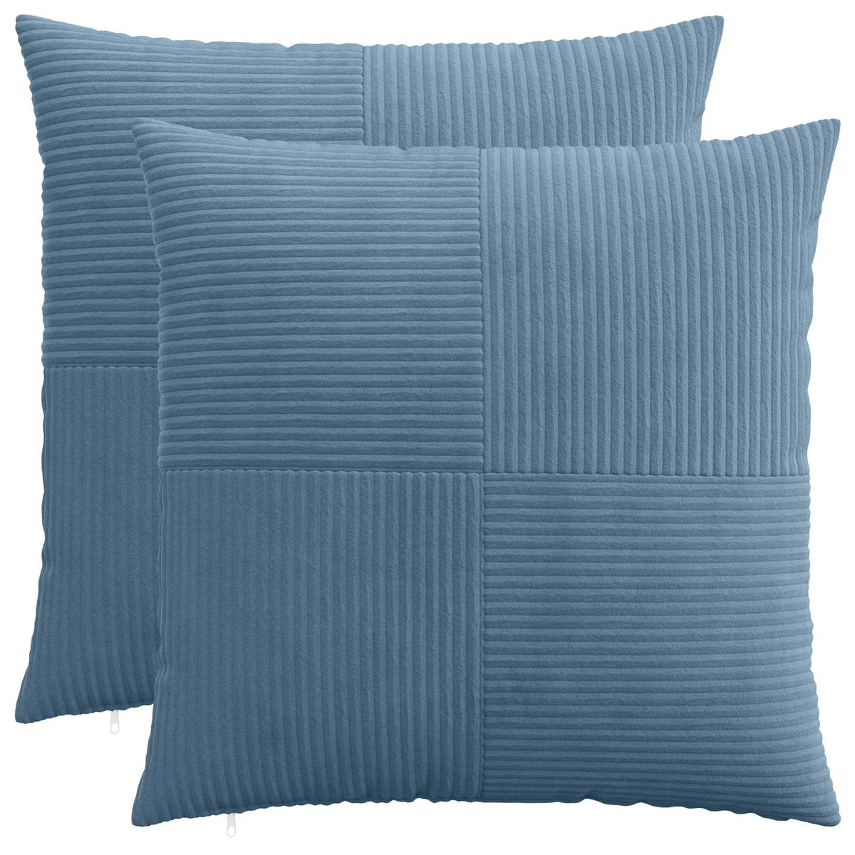 Kussensloop 2 pcs ALMELO Blauw 80 x 80 cm corduroy is nu te koop bij PeponiXL, paradijselijk wonen!