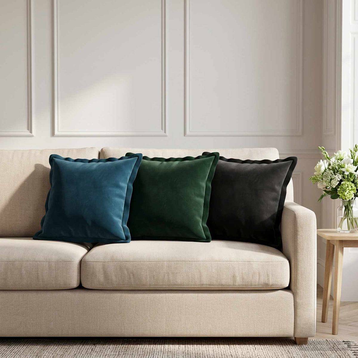 Kussen met kussen HOUTEN 6 st Blauw fluweel is nu te koop bij PeponiXL, paradijselijk wonen!