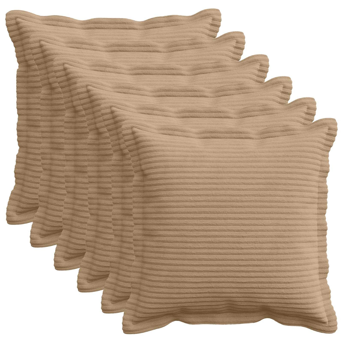 Kussensloop 6 st HOUTEN Bruin 30 x 30 cm corduroy is nu te koop bij PeponiXL, paradijselijk wonen!