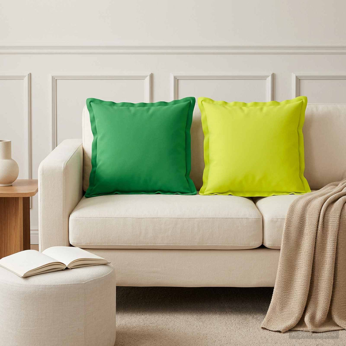 Kussen met kussen HOUTEN 6 st Groen Polyester is nu te koop bij PeponiXL, paradijselijk wonen!