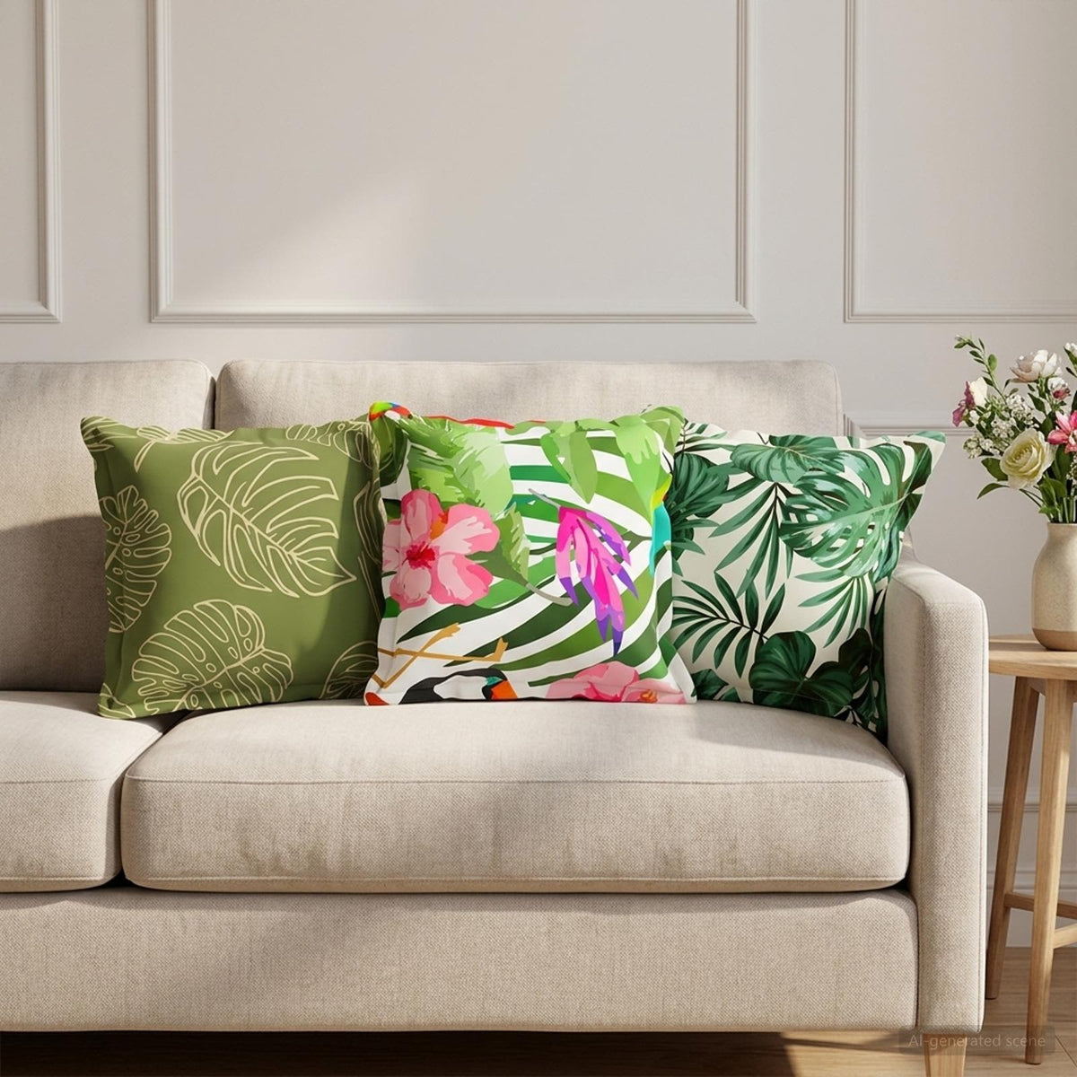 Kussen met kussen HOUTEN 6 st Meerkleurig Polyester is nu te koop bij PeponiXL, paradijselijk wonen!