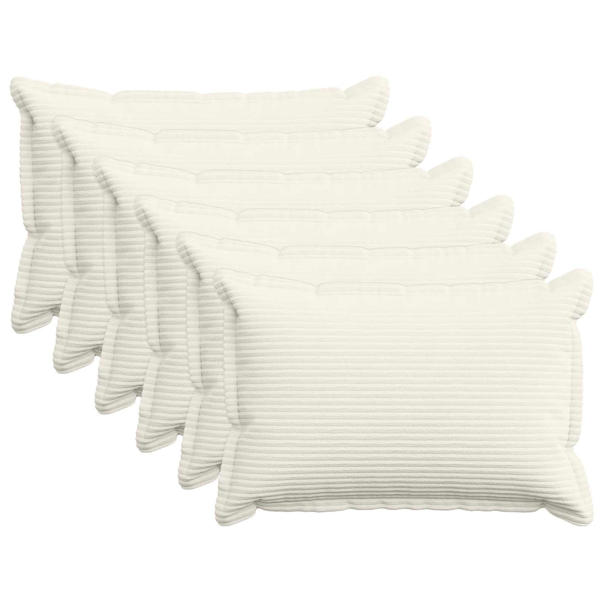 Kussensloop 6 st HOUTEN Crèmekleurig 30 x 50 cm corduroy is nu te koop bij PeponiXL, paradijselijk wonen!