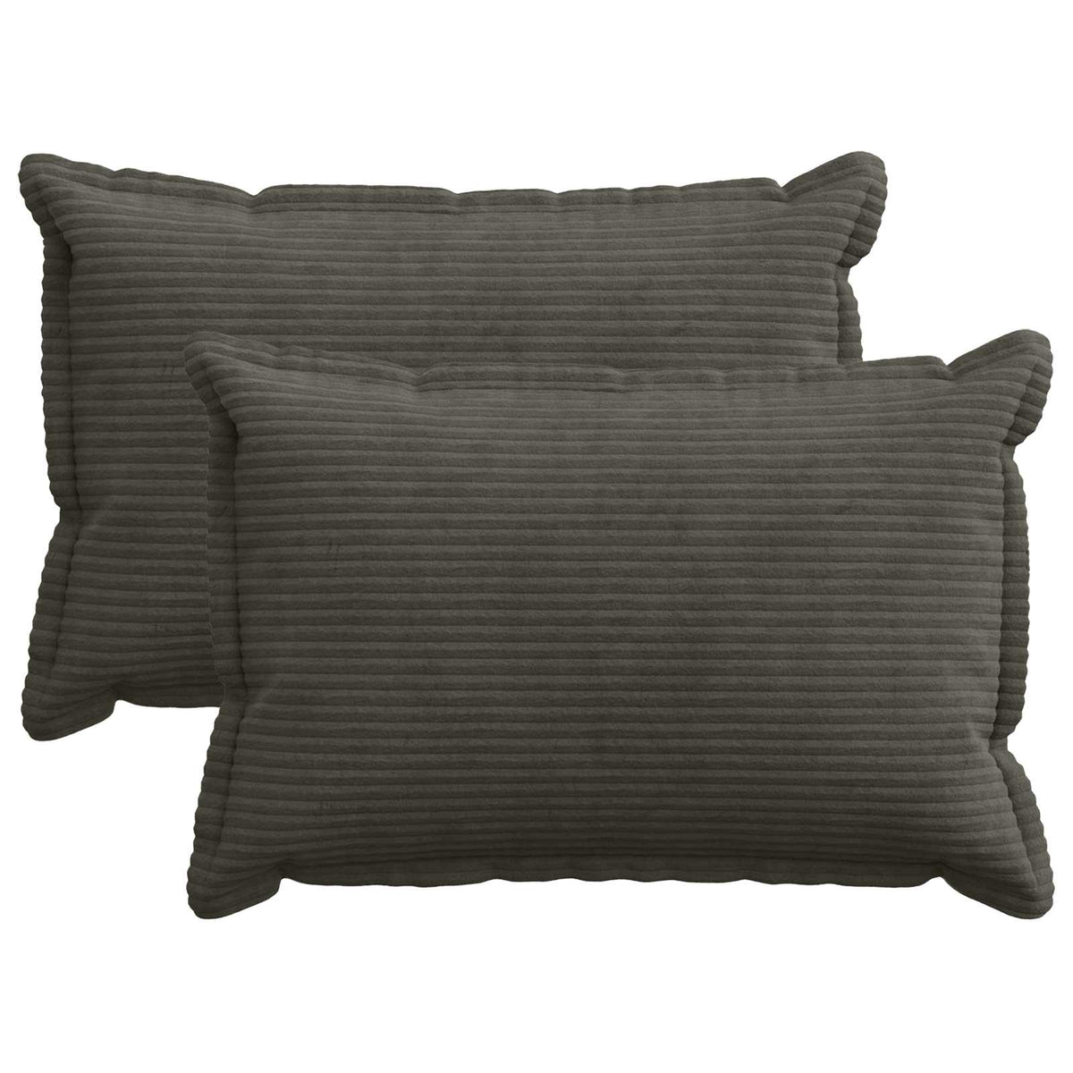 Kussensloop 2 st HOUTEN Antraciet 30 x 50 cm corduroy is nu te koop bij PeponiXL, paradijselijk wonen!