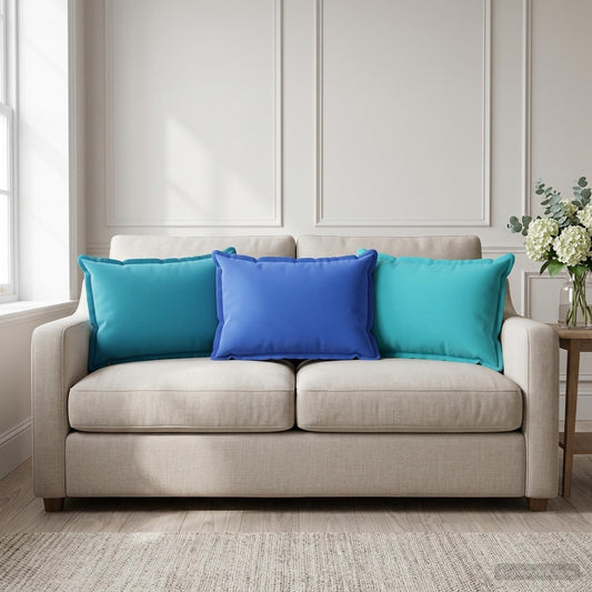 Kussen met kussen HOUTEN 6 st Turquoise Polyester is nu te koop bij PeponiXL, paradijselijk wonen!