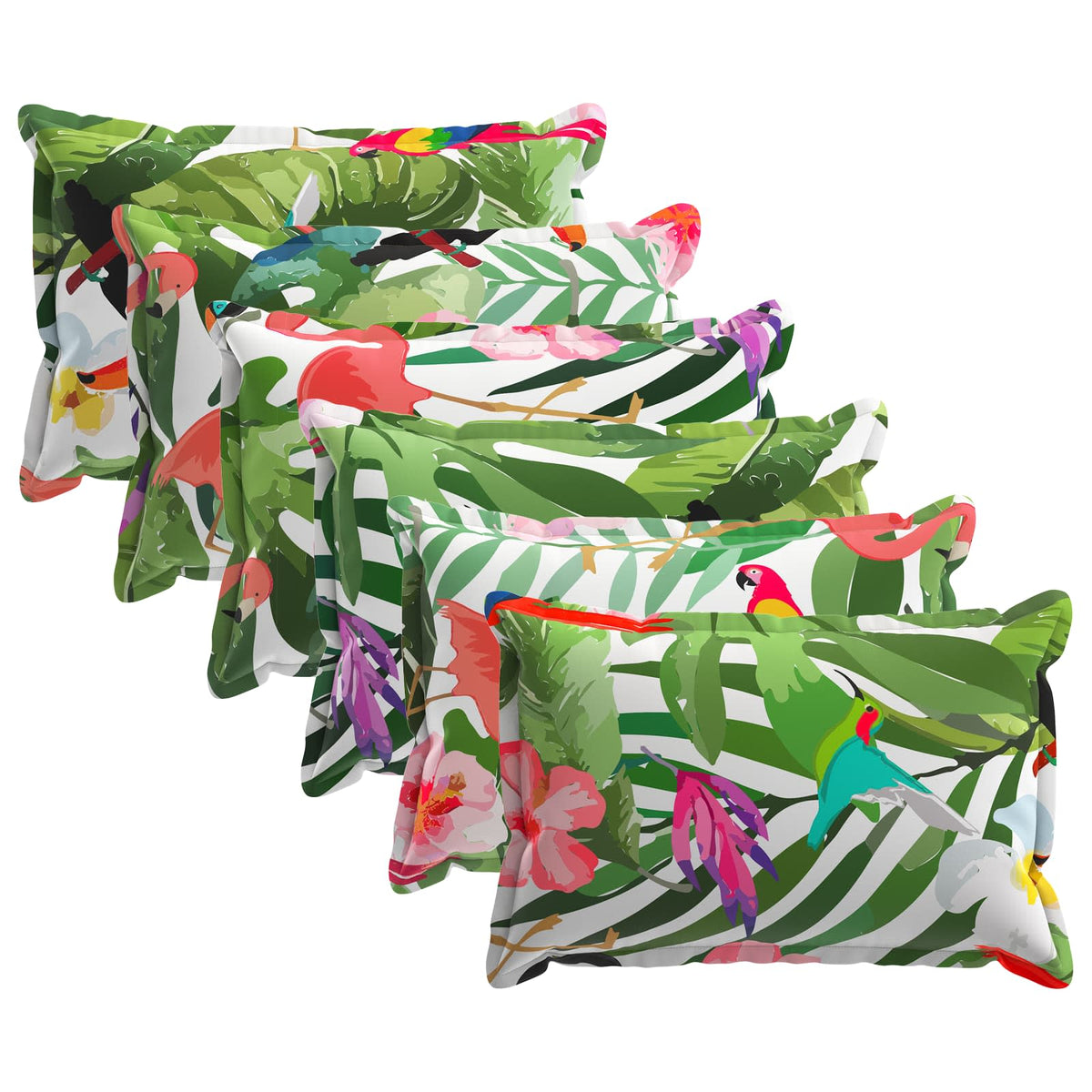 Kussensloop 6 st HOUTEN Meerkleurig 30 x 50 cm Polyester is nu te koop bij PeponiXL, paradijselijk wonen!